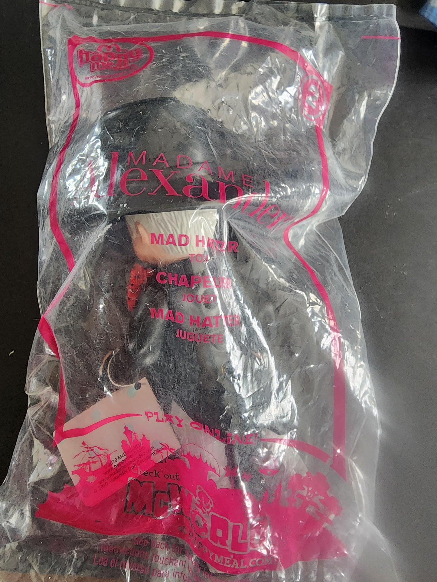 2010 MADAME ALEXANDER ALICE IN WONDERLAND MAD HATTER DOLLS MCDONALDS HAPPY MEAL 5"