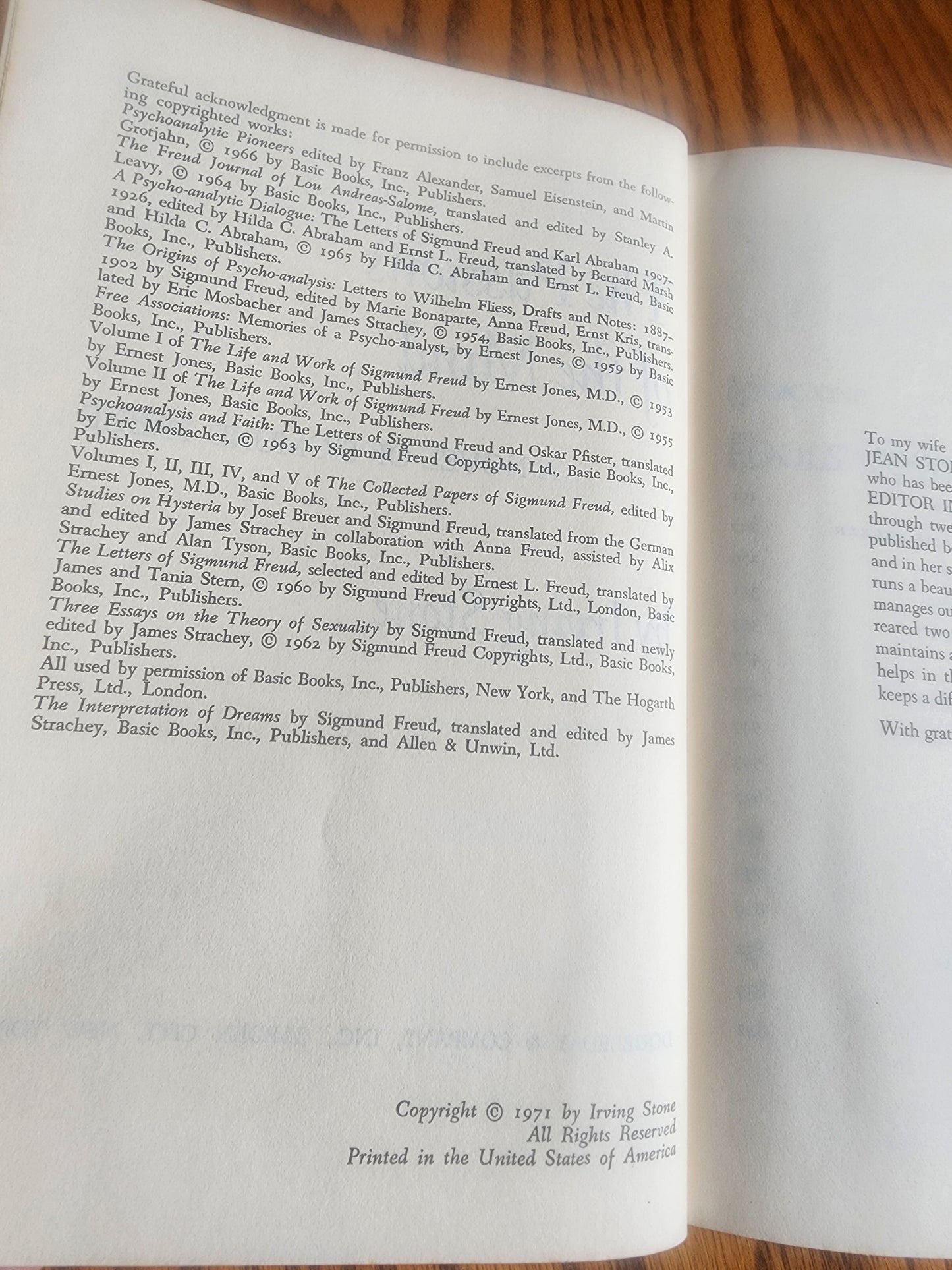 The Passions of the Mind: A Biographical Novel of Sigmund Freud by Irving Stone