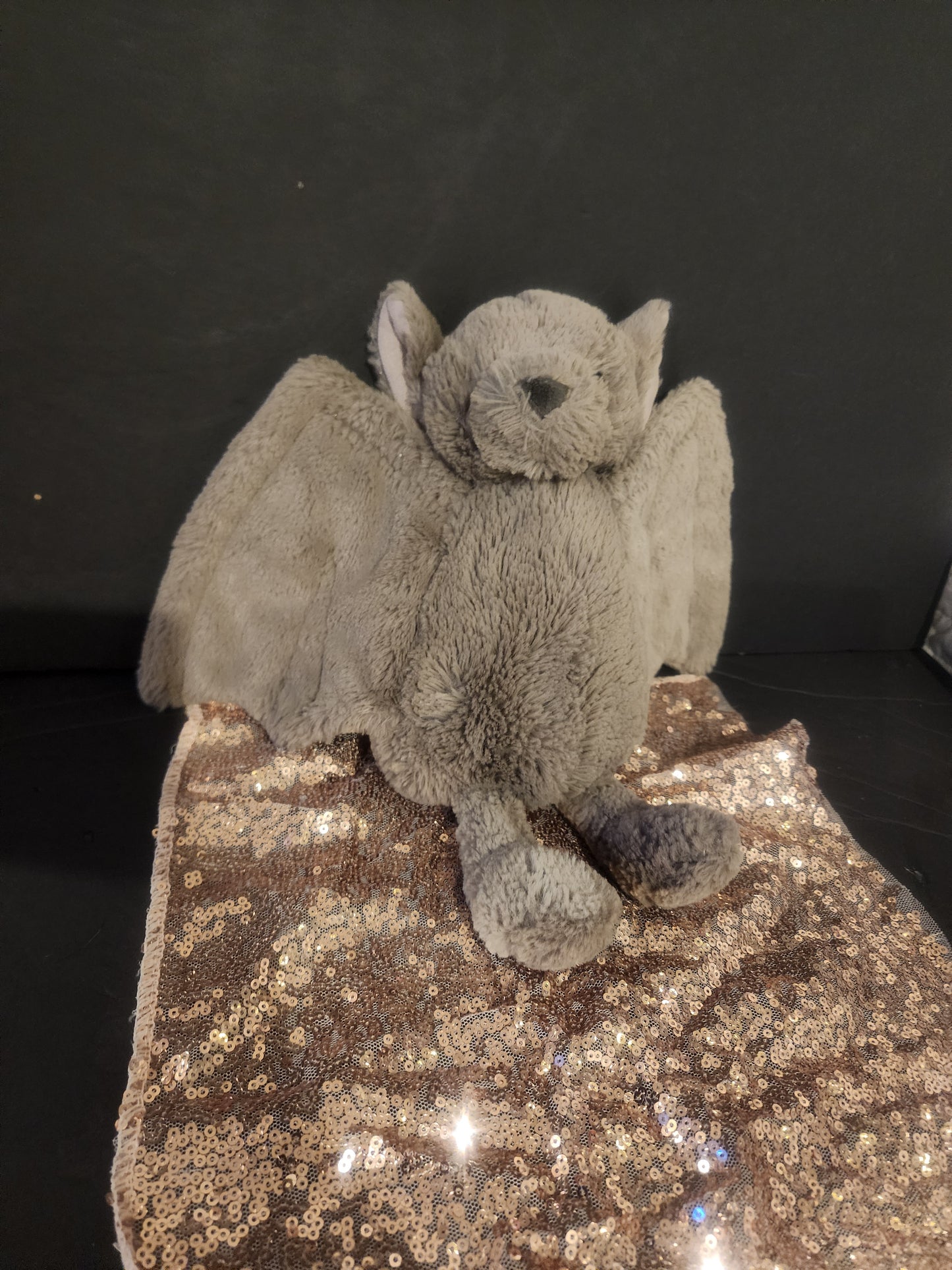 Jellycat Bashful Bat Stuffed Animal, Medium 10 inches - Bat Plush Toy