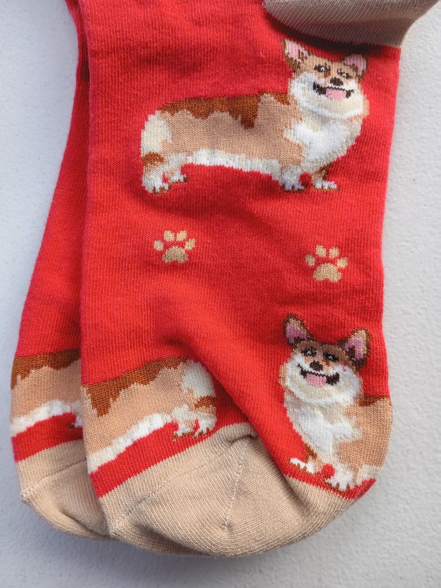 New Socks with Corgis by Happy Trails soft combed cotton, one size fits most