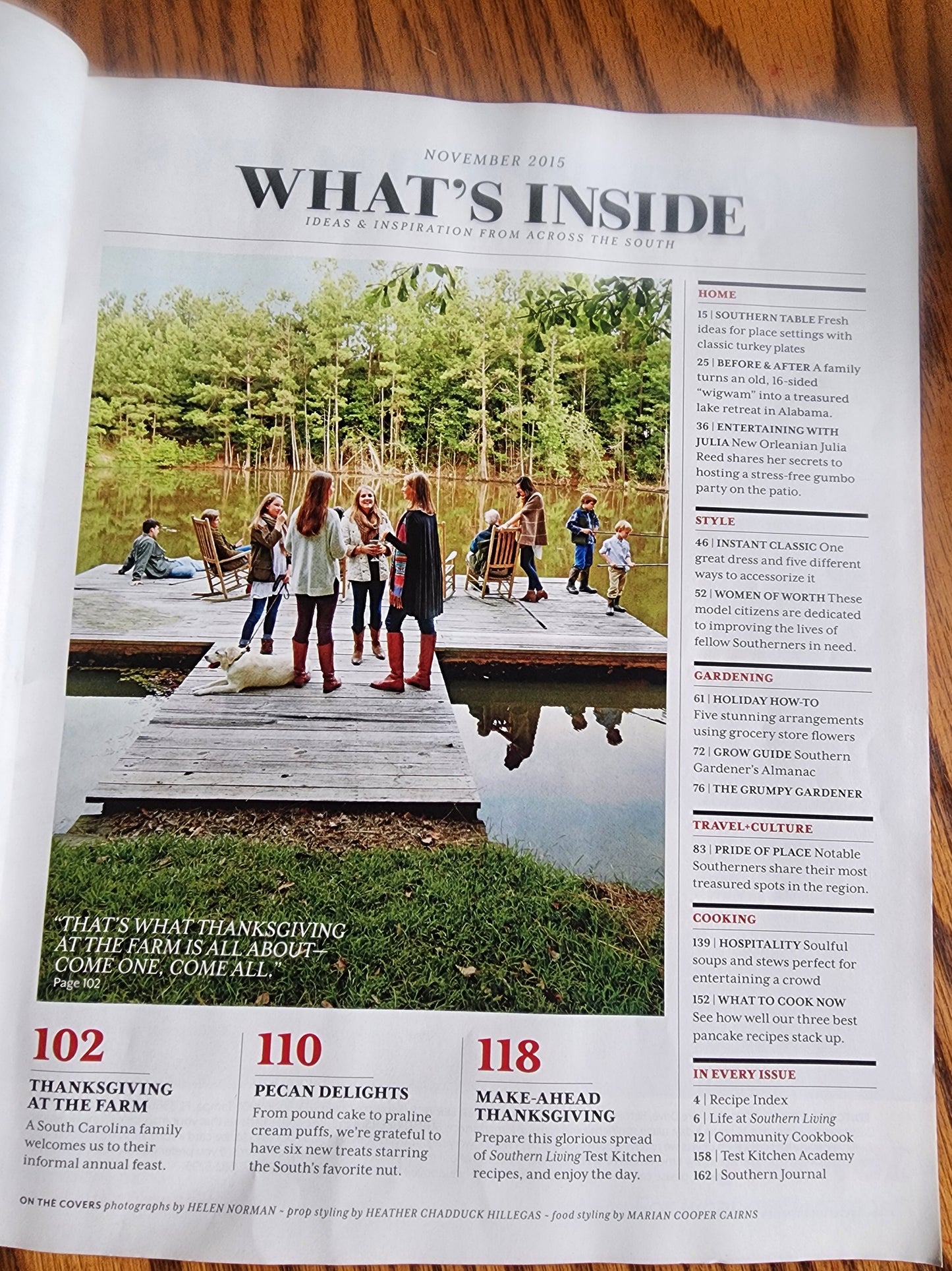 SOUTHERN LIVING NOV. 2015 Best Fall Soups & Stews Pecan Desserts Thanksgiving Feast