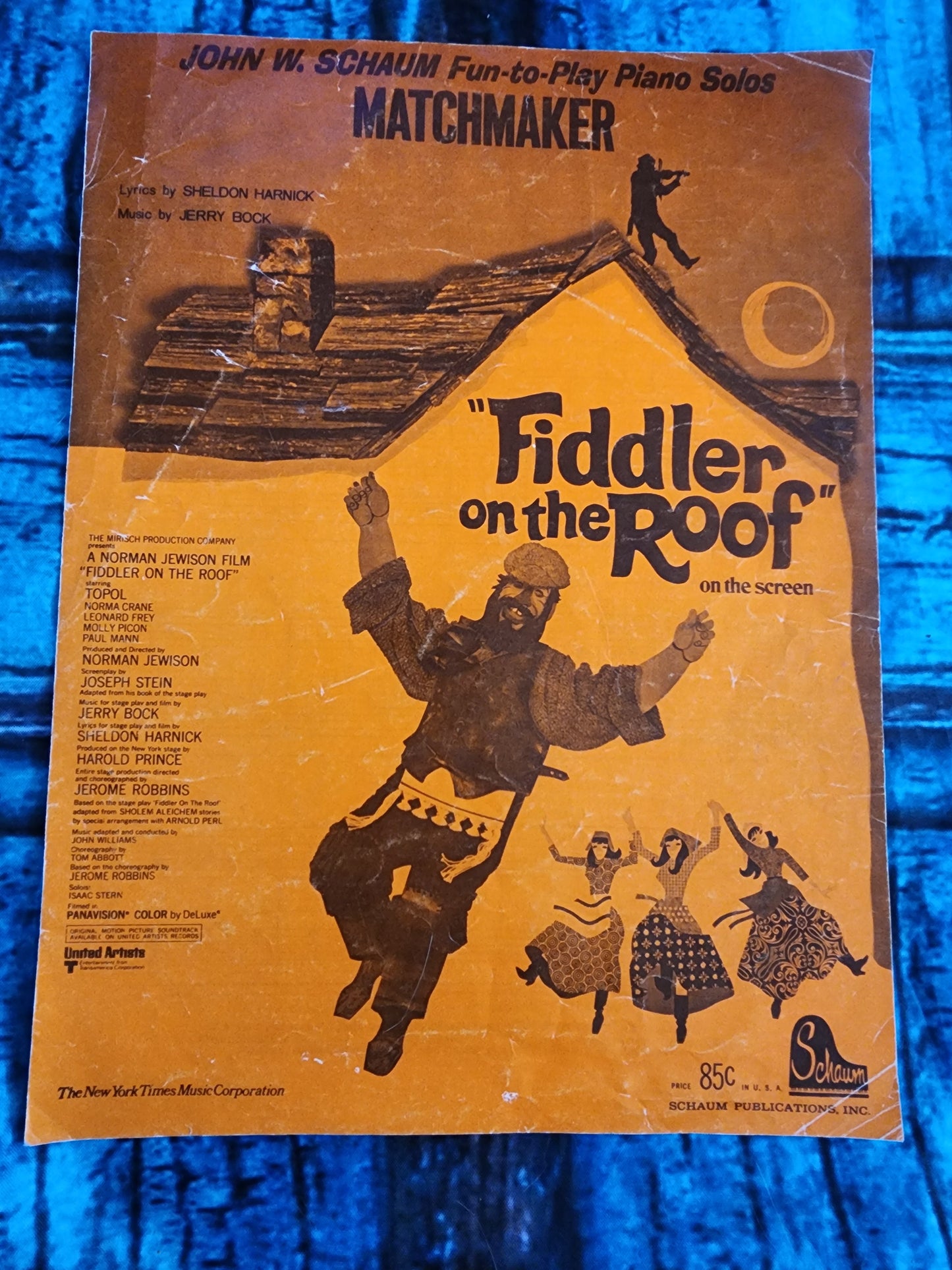 Fiddler On The Roof Sheet Music Matchmaker Beginner Piano Solo John W Schaum 1971