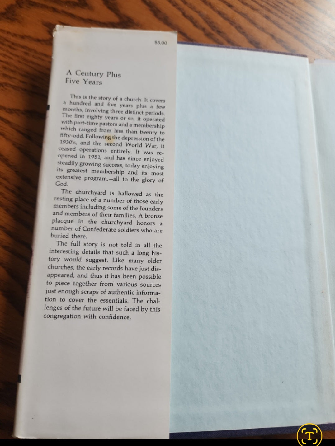 A century plus five years: A history of the First Presbyterian Church of Hendersonville, Tennessee, from its beginning to 1974.
