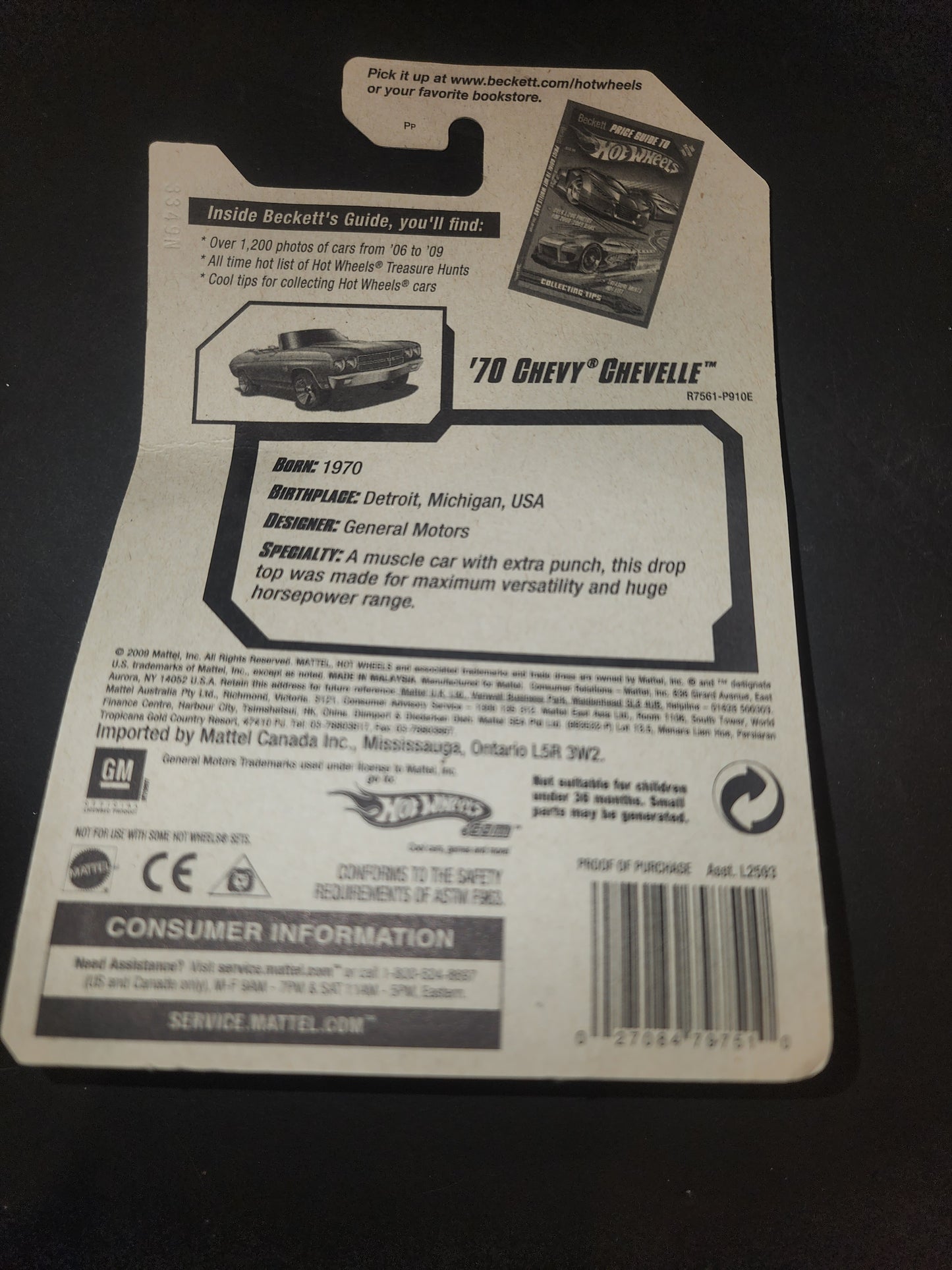 2010 Hot Wheels Faster Than Ever #8/10, '70 Chevy Chevelle, Green, Col. #136/240