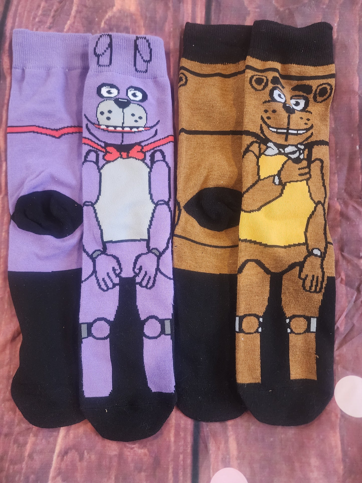 2 x Pairs Five Nights at Freddy's Socks Mens Womens Horror Goth Novelty 6-10