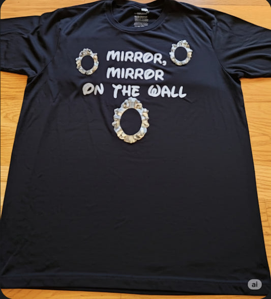 Mirror Mirror on the Wall Black T-Shirt 2xl