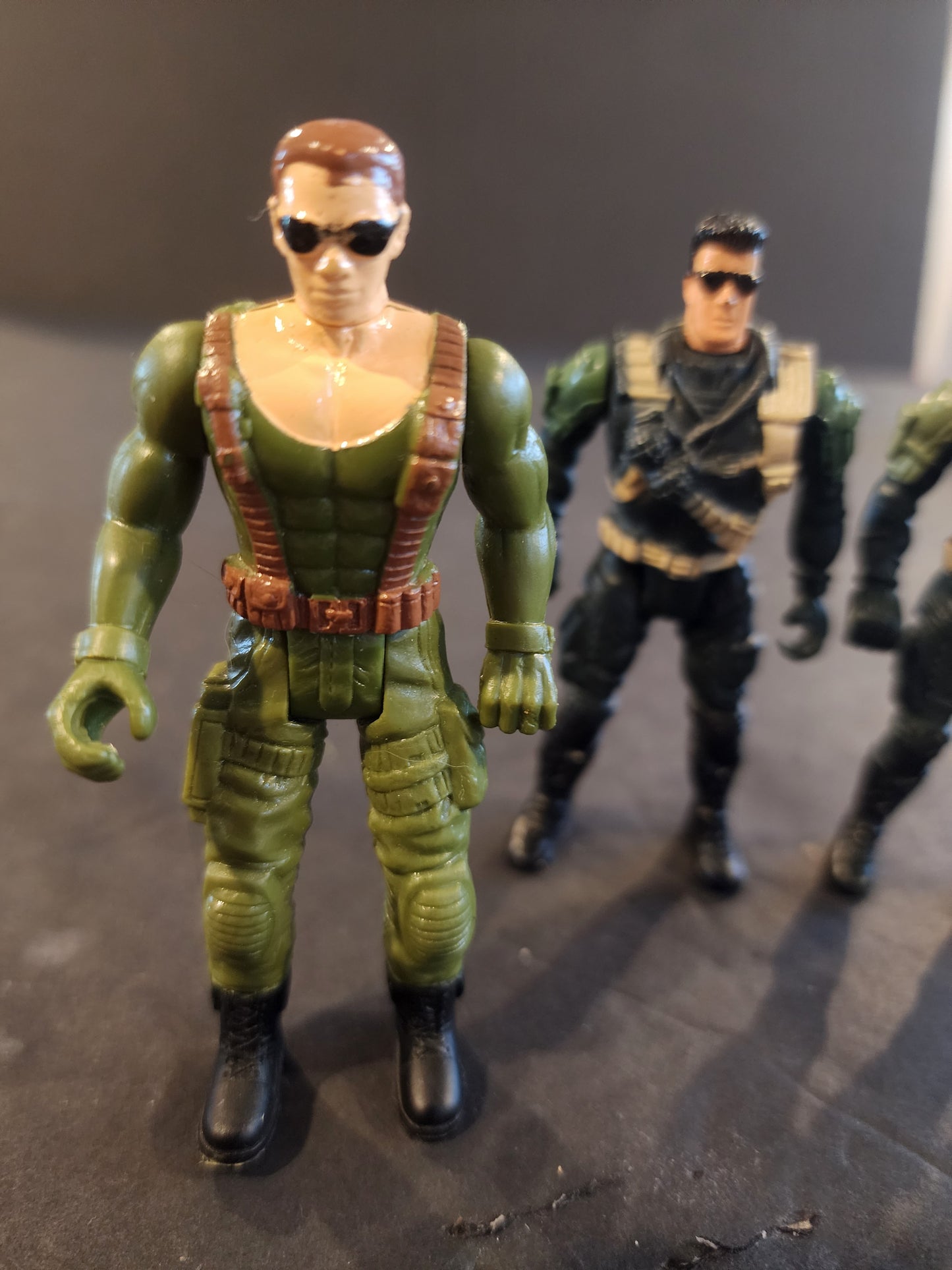Vintage Chap Mei Soldier Force Action Figures - 3.75" Military Squad (Set of 3)