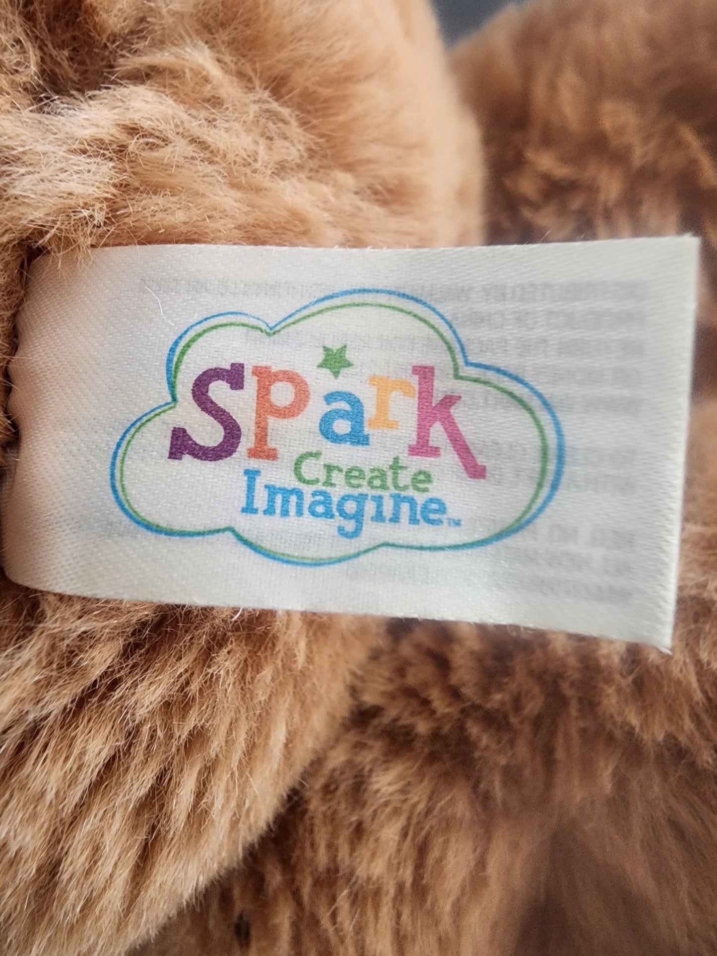 Plush Cuddle Stuffed Animal Brown Moose Rattles With Red Plaid Scarf and Ears