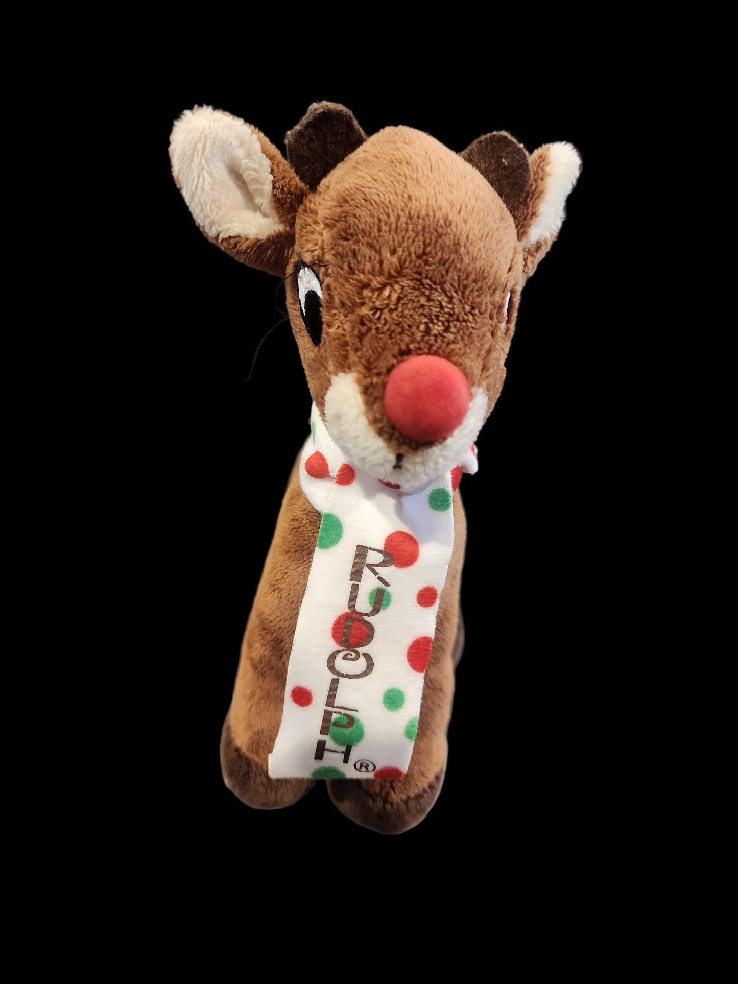 Rudolph the Red-Nosed Reindeer Polka Dot Scarf Plush Doll