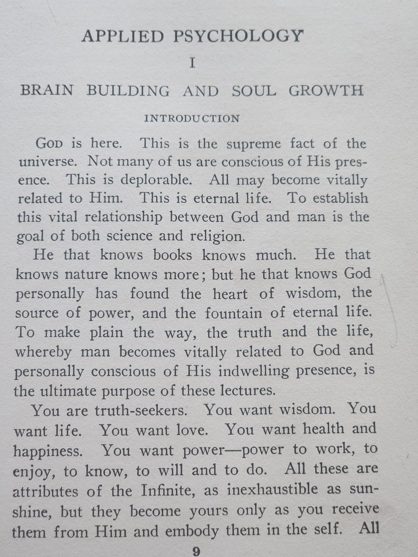 1916 Antique Book METHOD Riddell Lectures Applied Psychology & Vital Christianit