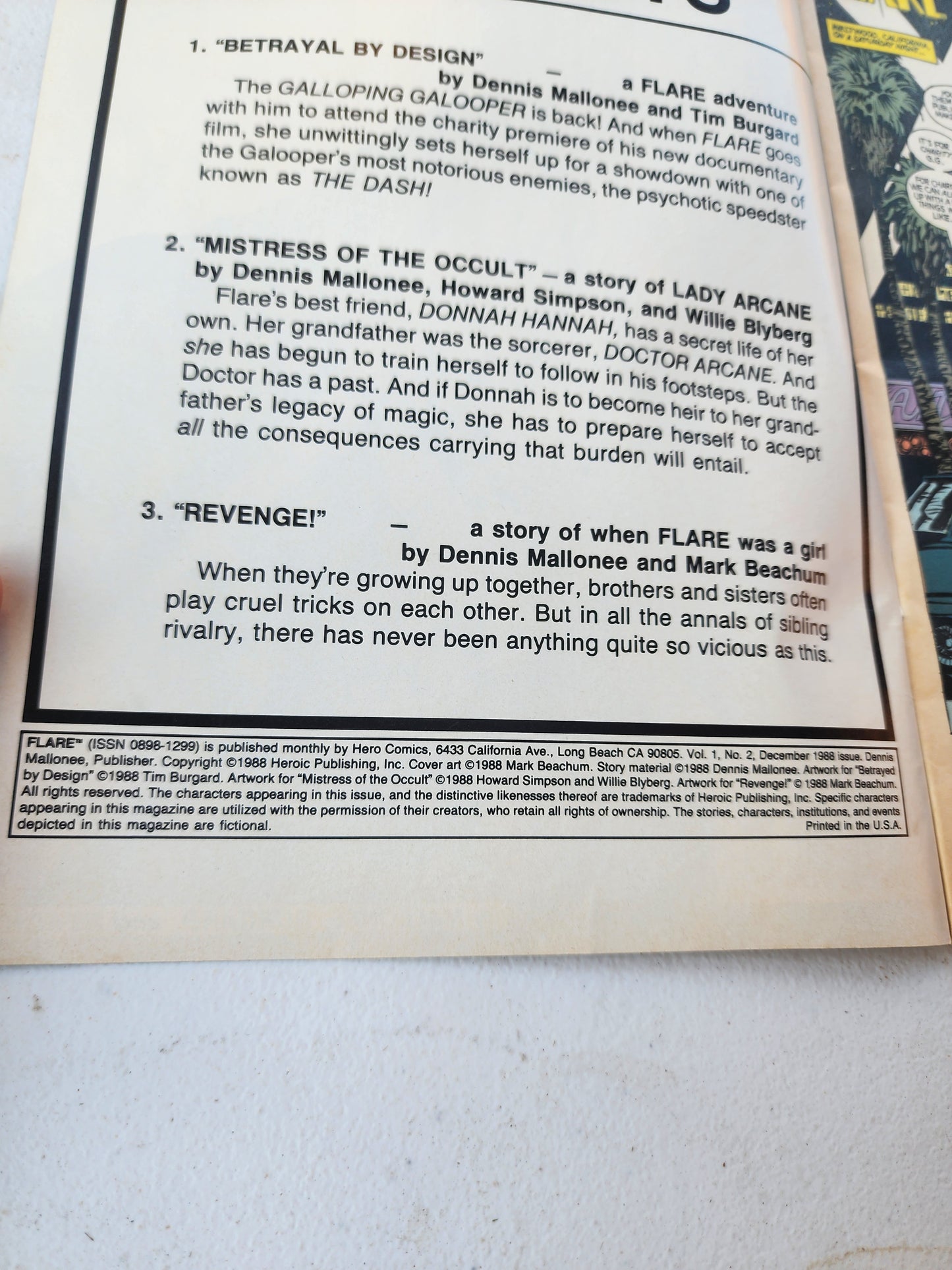 Flare #2 published by Hero Comics in 1988! A fantastic Copper Age indie superhero