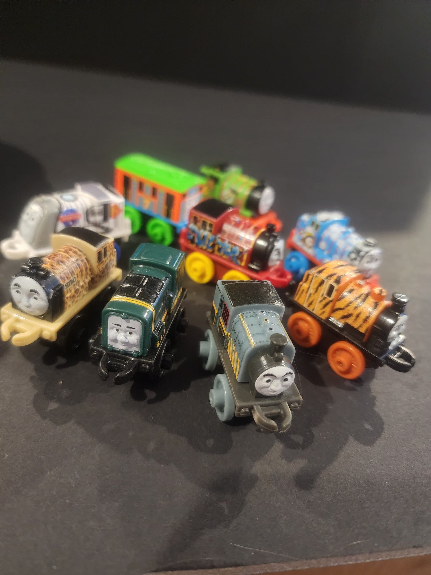 Thomas & Friends Minis Lot of 9 - Rare Themes (Tiger, Graffiti, Metallic & More)