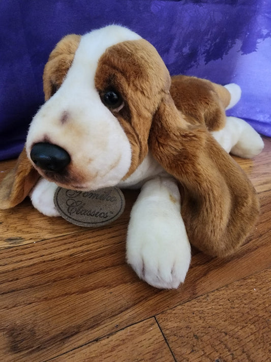 Russ Berrie Yomiko Classic Dog Plush Basset Hound Stuffed Animal Realistic 16"