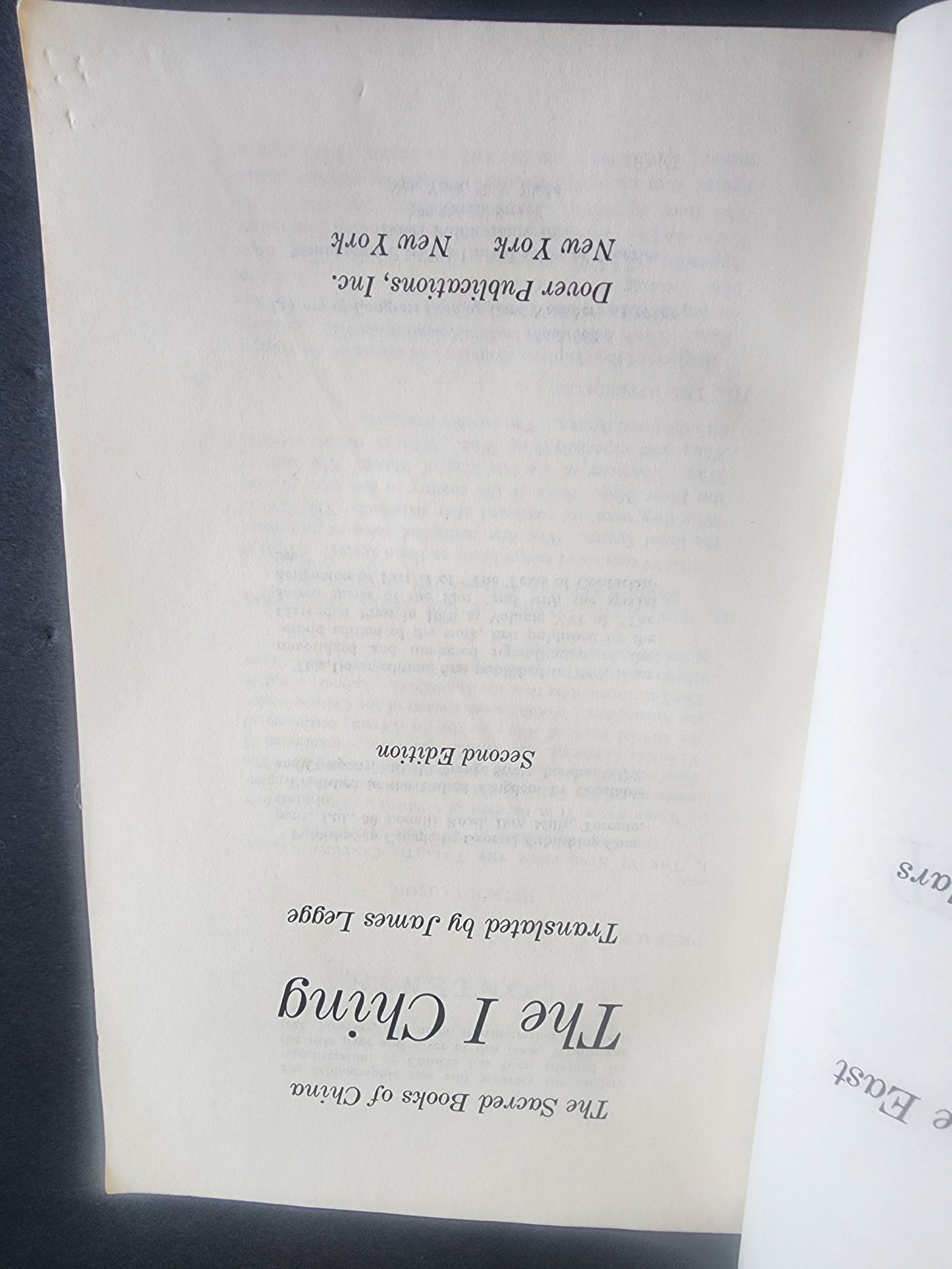 I Ching : The Book of Changes by James Legge (1963, Trade PChing : The Book of Changes by James Legge (1963, Trade Paperback)