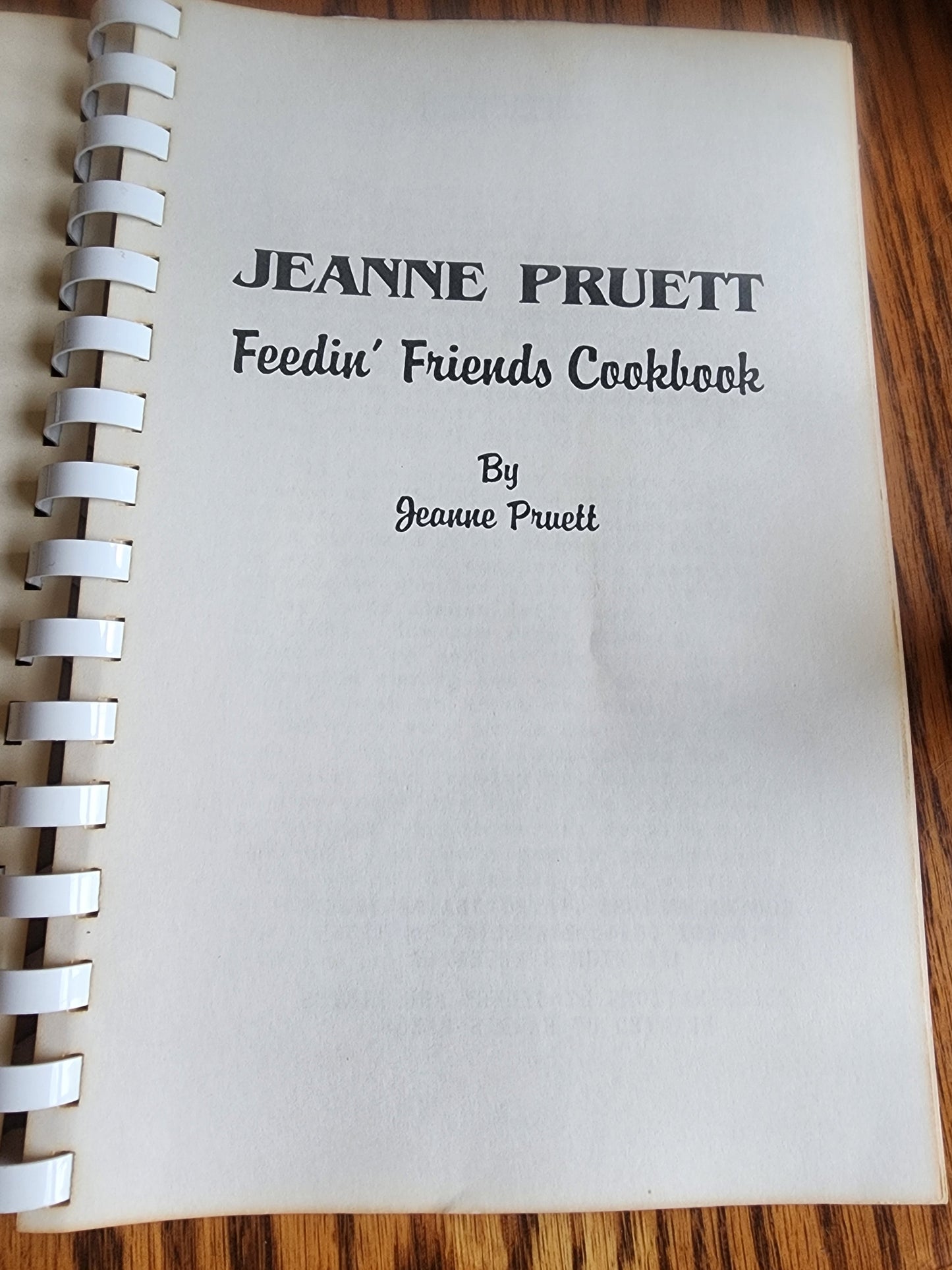 Vintage 1986 Jeanne Pruett Feedin' Friends Cookbook Country Music Singer