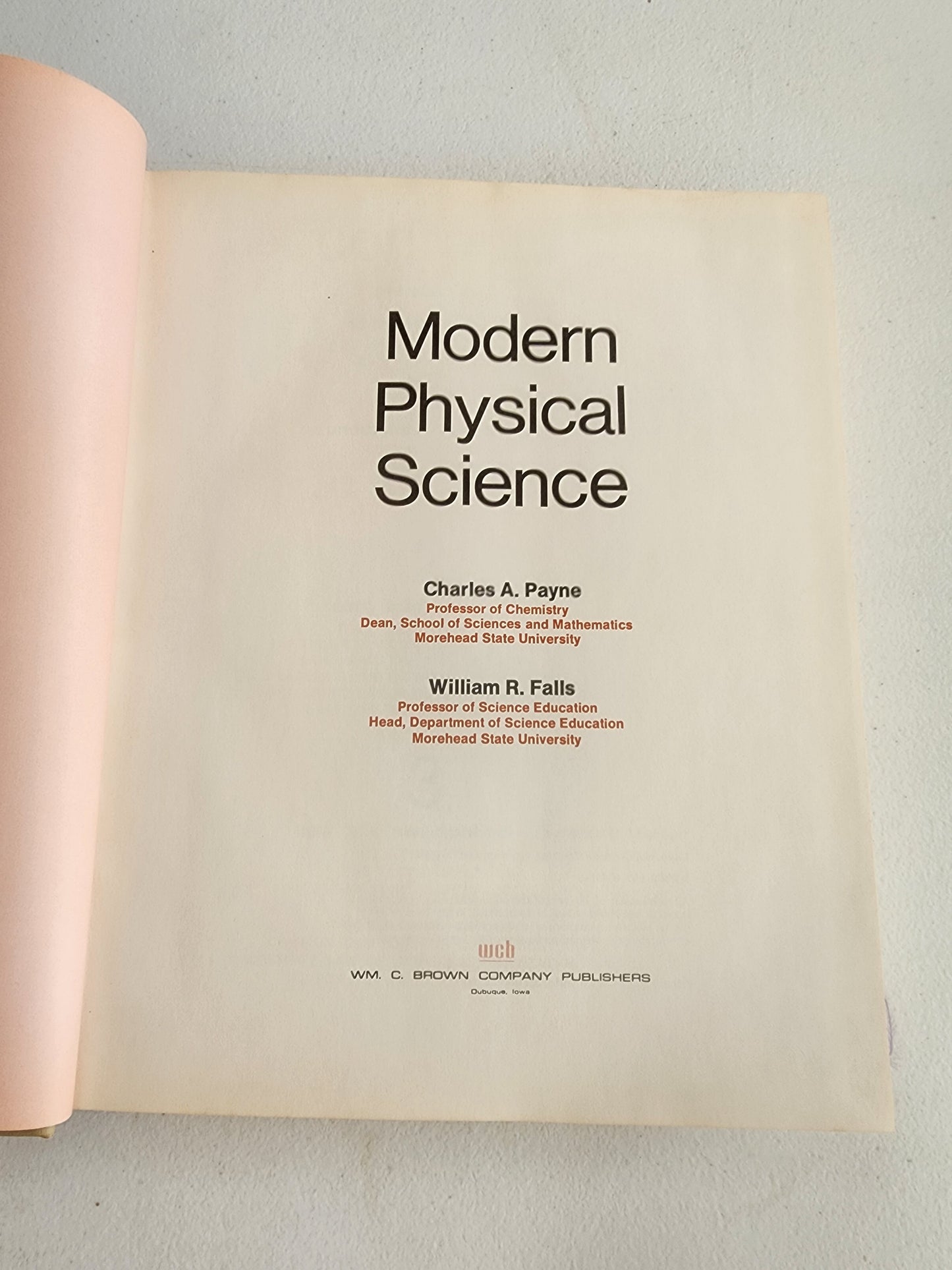 Modern Physical Science Hardback textbook by Charles Payne & William Falls