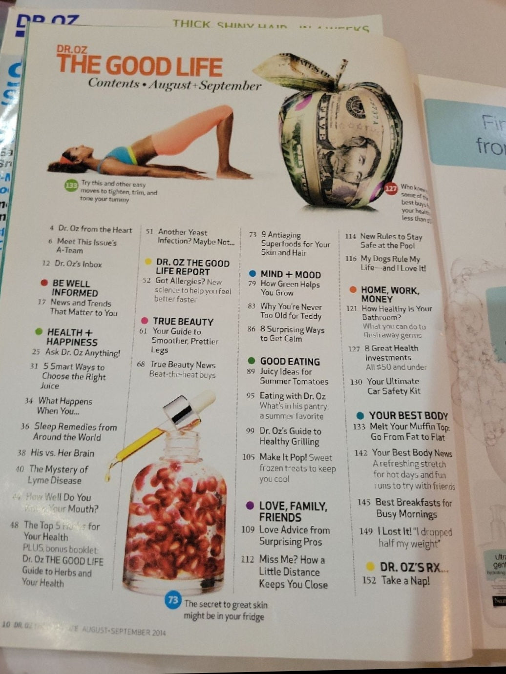 Dr. OZ The Good Life Magazines Sept. 2014, 2015 flat belly plan