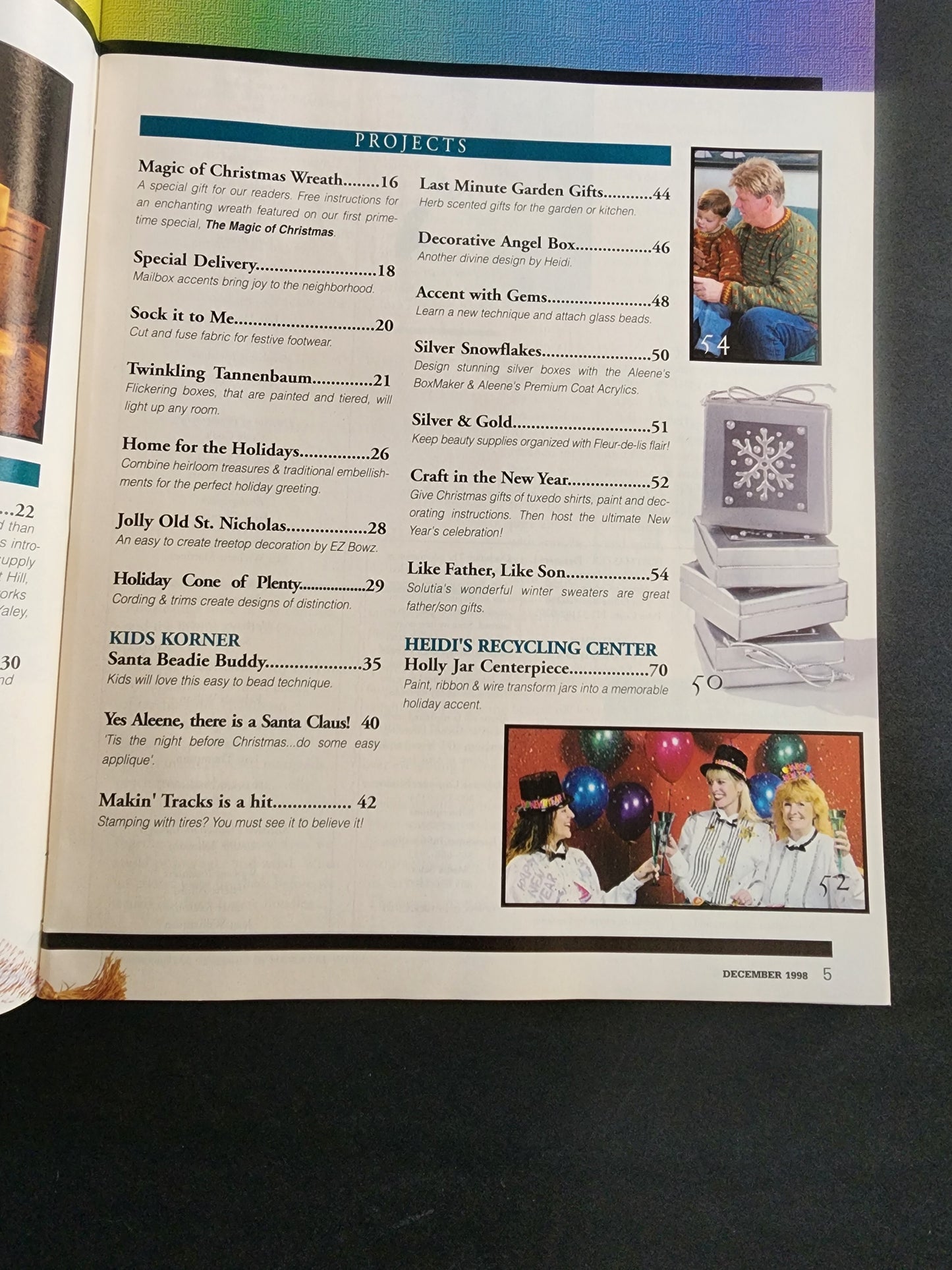 Aleene's Creative Living Dec. 1998 Craft Sewing Quilting craft book