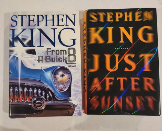 Two Stephen Kings HB Books From A Buick 8, & Just After Sunset in good condition