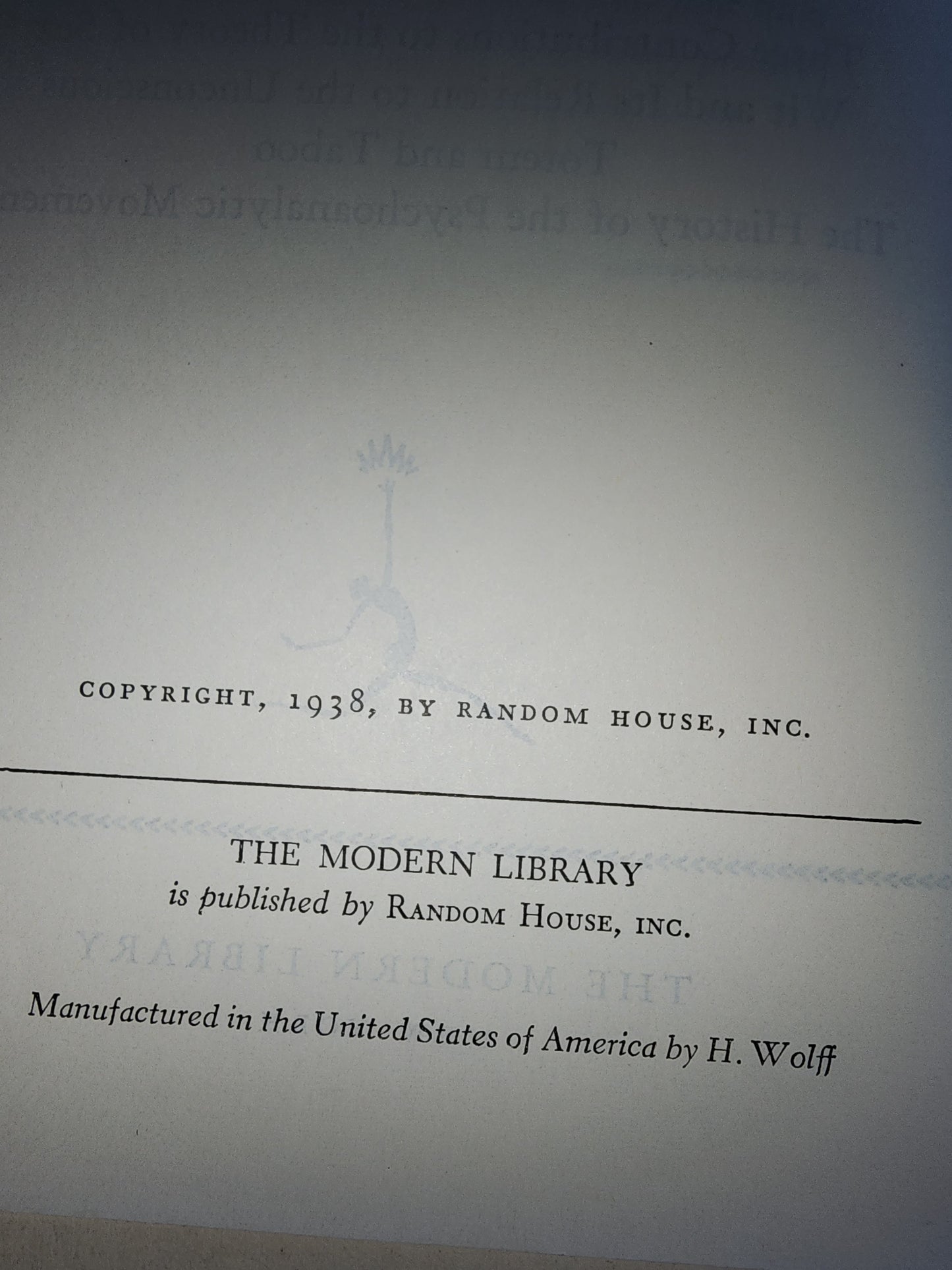 Antique The Basic Writings of Sigmund Freud Hardcover Book 1938