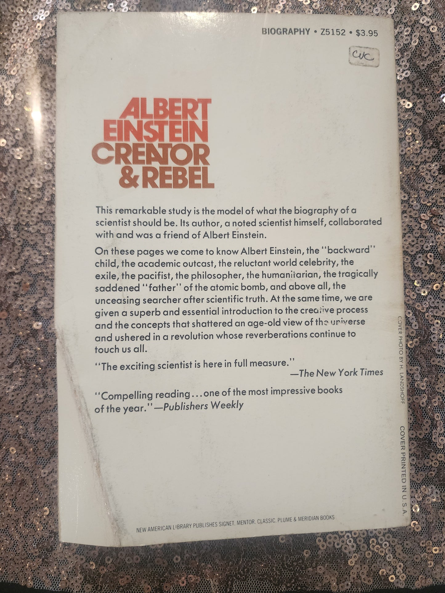 Albert Einstein: Creator & Rebel by Banesh Hoffman  Helen Dukas 1973 1st printing