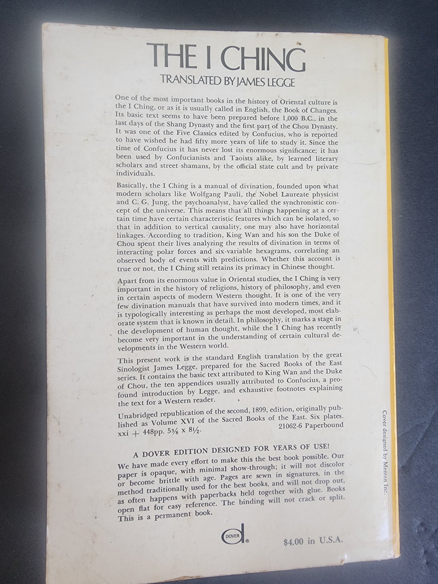 I Ching : The Book of Changes by James Legge (1963, Trade PChing : The Book of Changes by James Legge (1963, Trade Paperback)