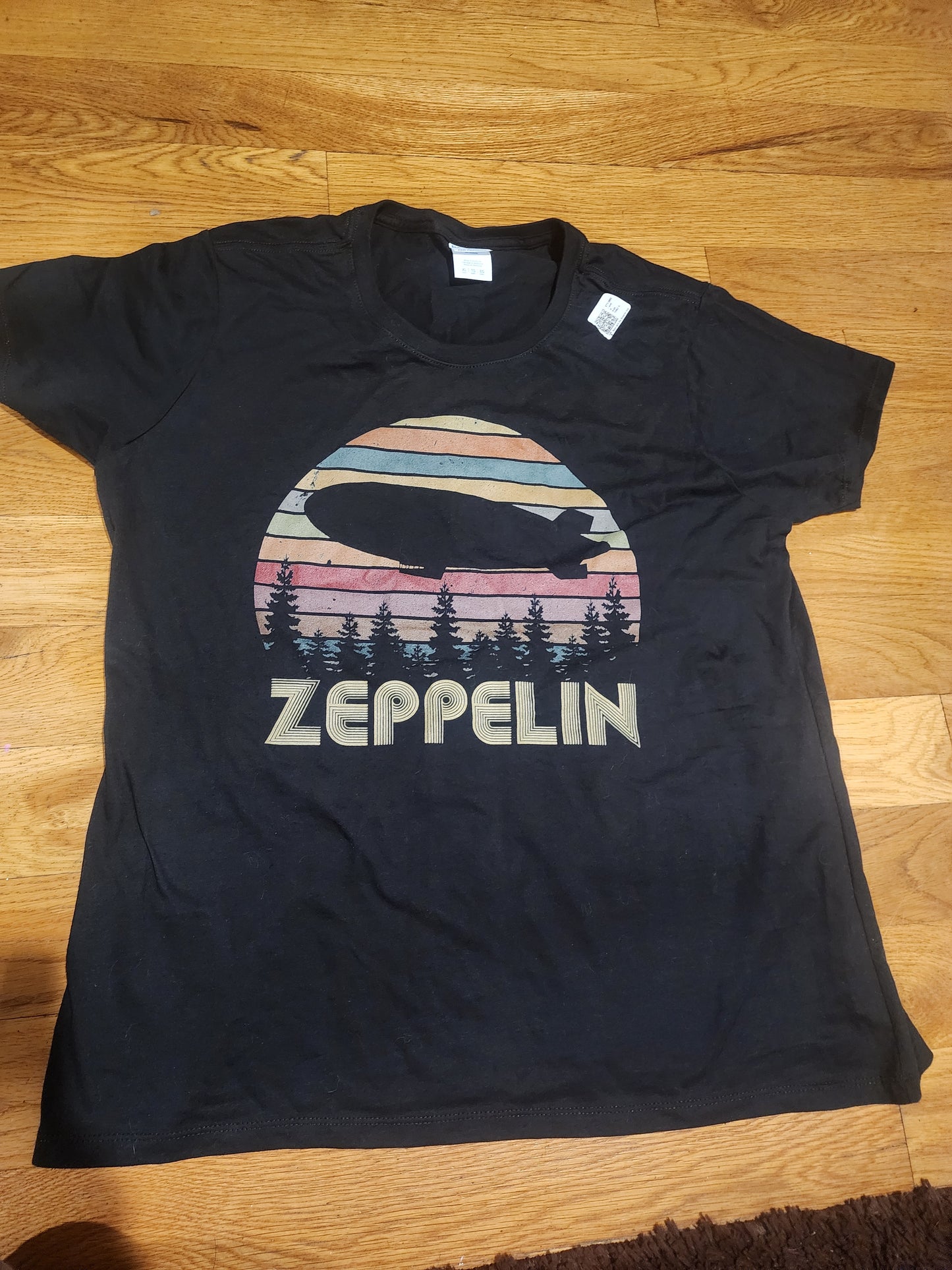 Classic Zeppelin  Airship Black T-Shirt 42"x27L"