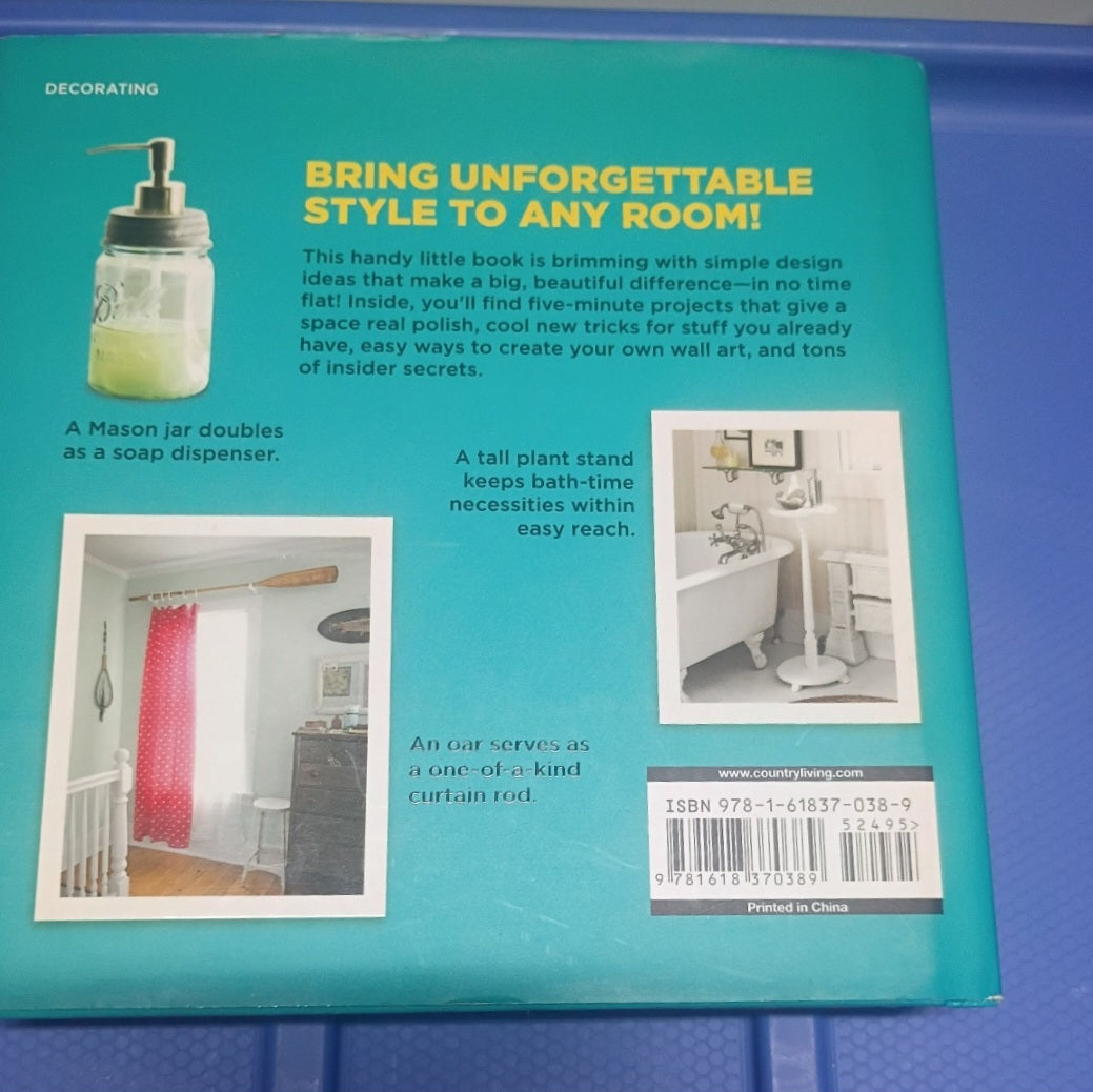 Country Living The Little Book of Big Decorating Ideas Hardcover (287 Tips)