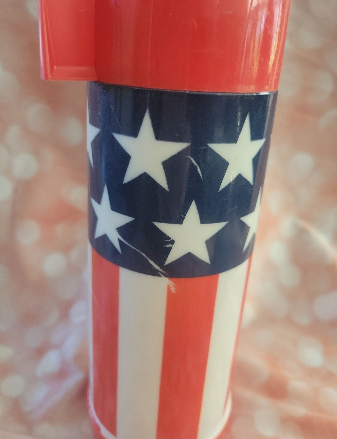Vintage Aladdin American Flag Bondex Thermos