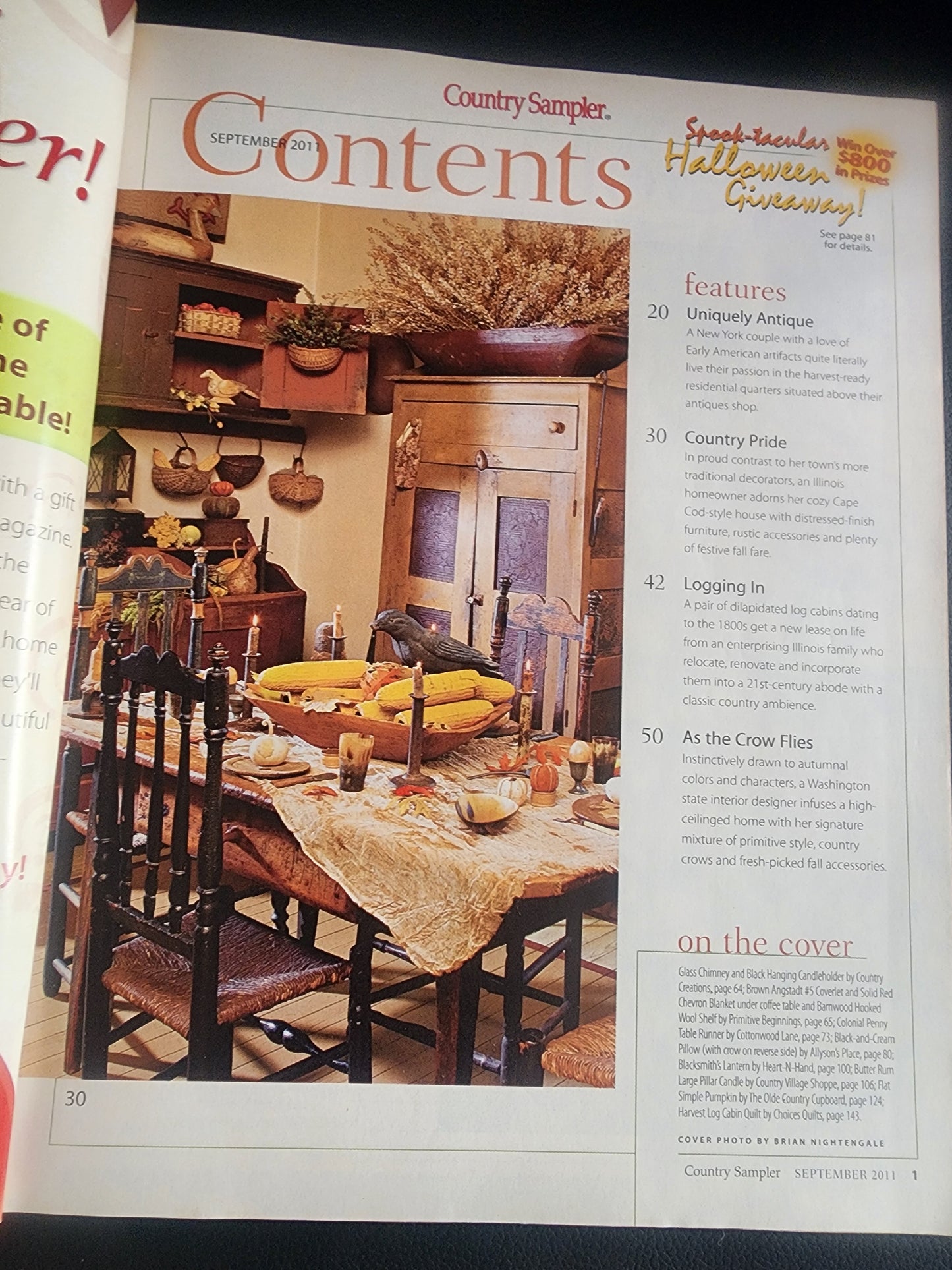 COUNTRY SAMPLER SEPTEMBER2011 Halloween inspired decorating Harvest of Fall idea