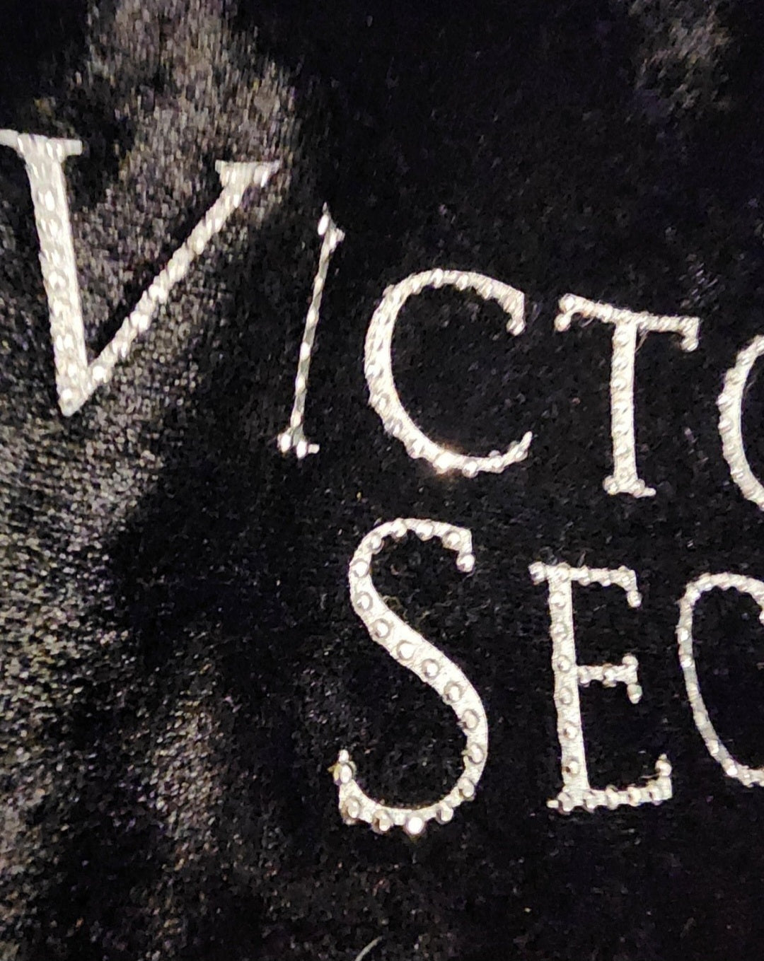 Victoria's Secret Black Velvet Bag