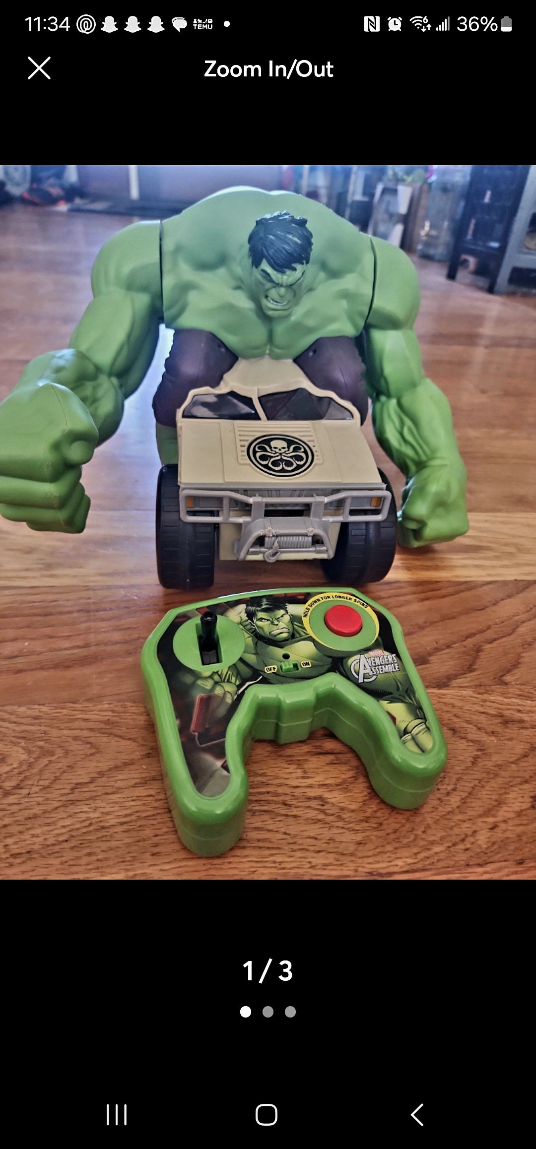 Incredible Hulk Remote Control Smash Car Jakks 2015 Marvel Avengers Tested