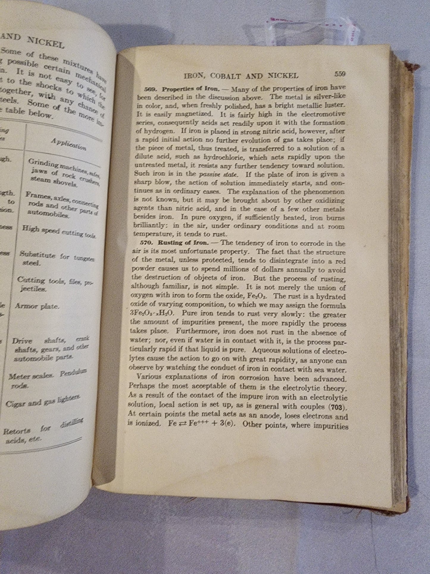 GENERAL CHEMISTRY Leon B. Richardson  [Hardcover] 1932 Textbook