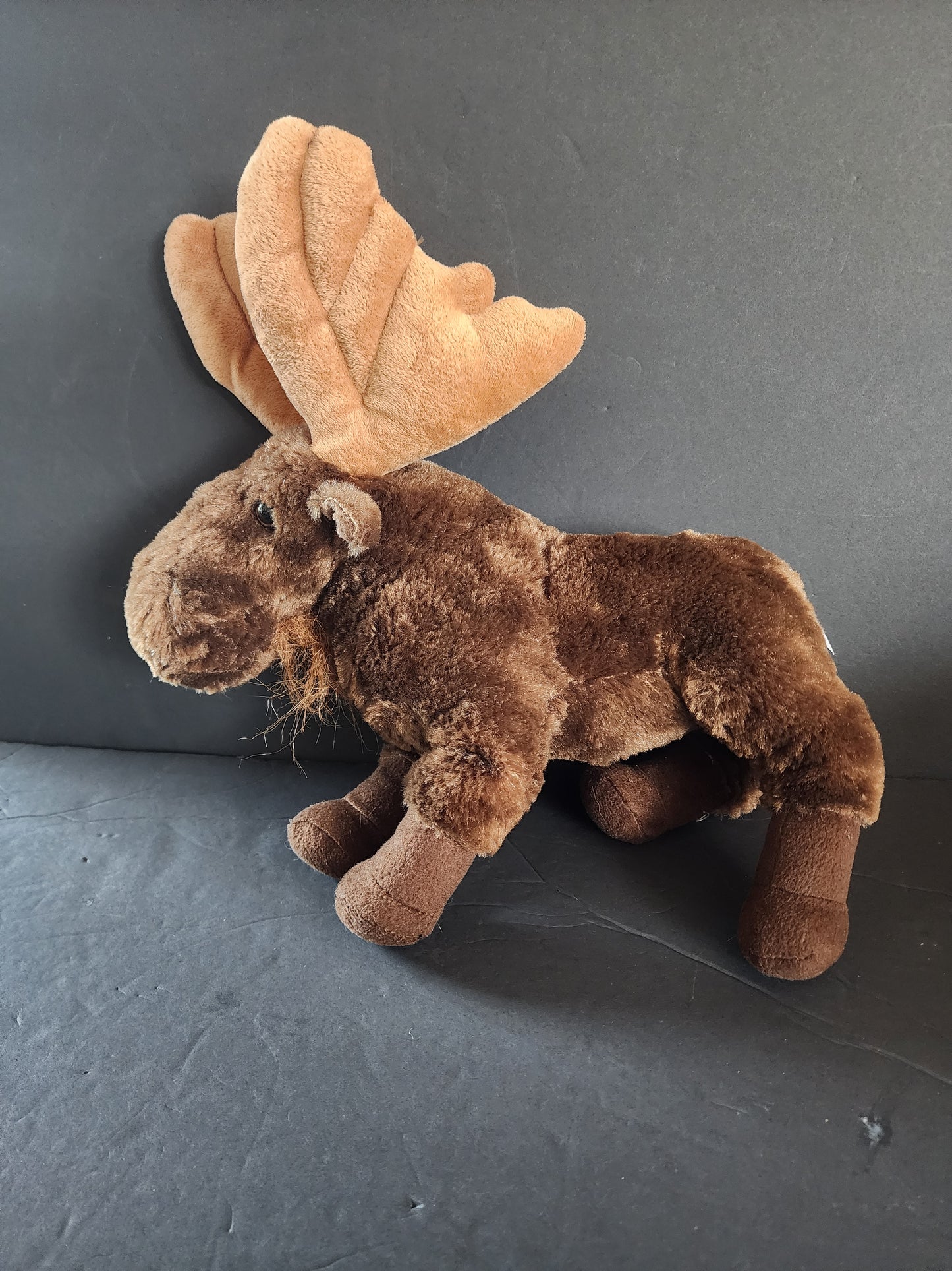 Unipak Vintage Soft 12" Brown plush Moose  Stuffed Animal