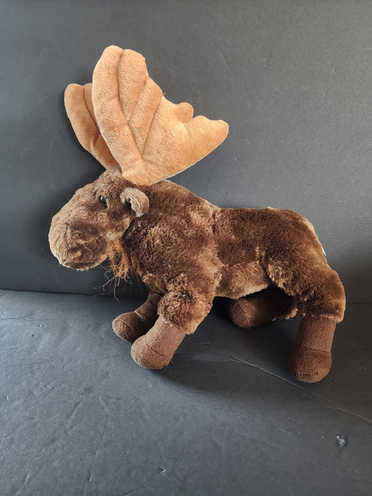 Unipak Vintage Soft 12" Brown plush Moose  Stuffed Animal