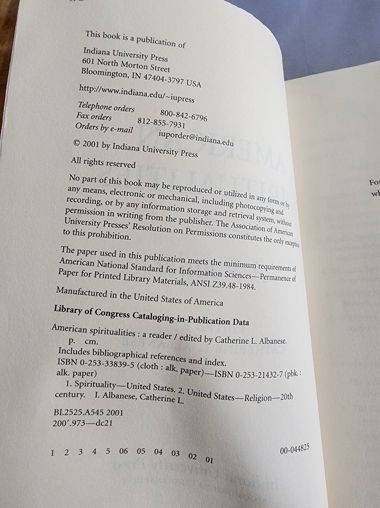 American Spiritualities: A Reader soft cover book by Catherine Albanese