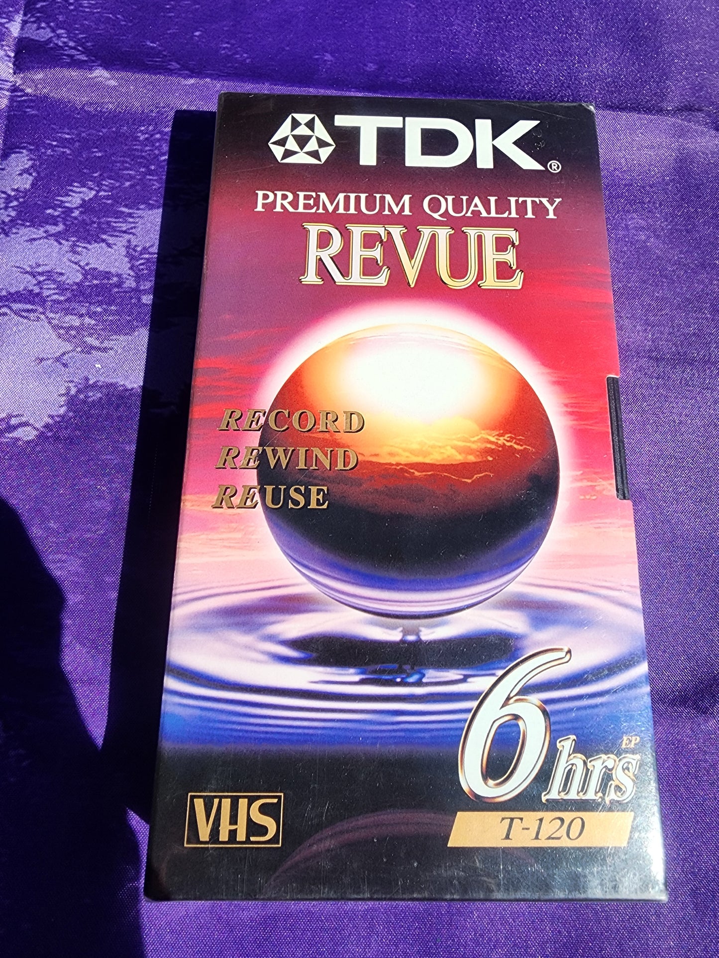 TDK Premium Quality Revue Blank VHS Tape T-120 6 hrs Brand New Sealed