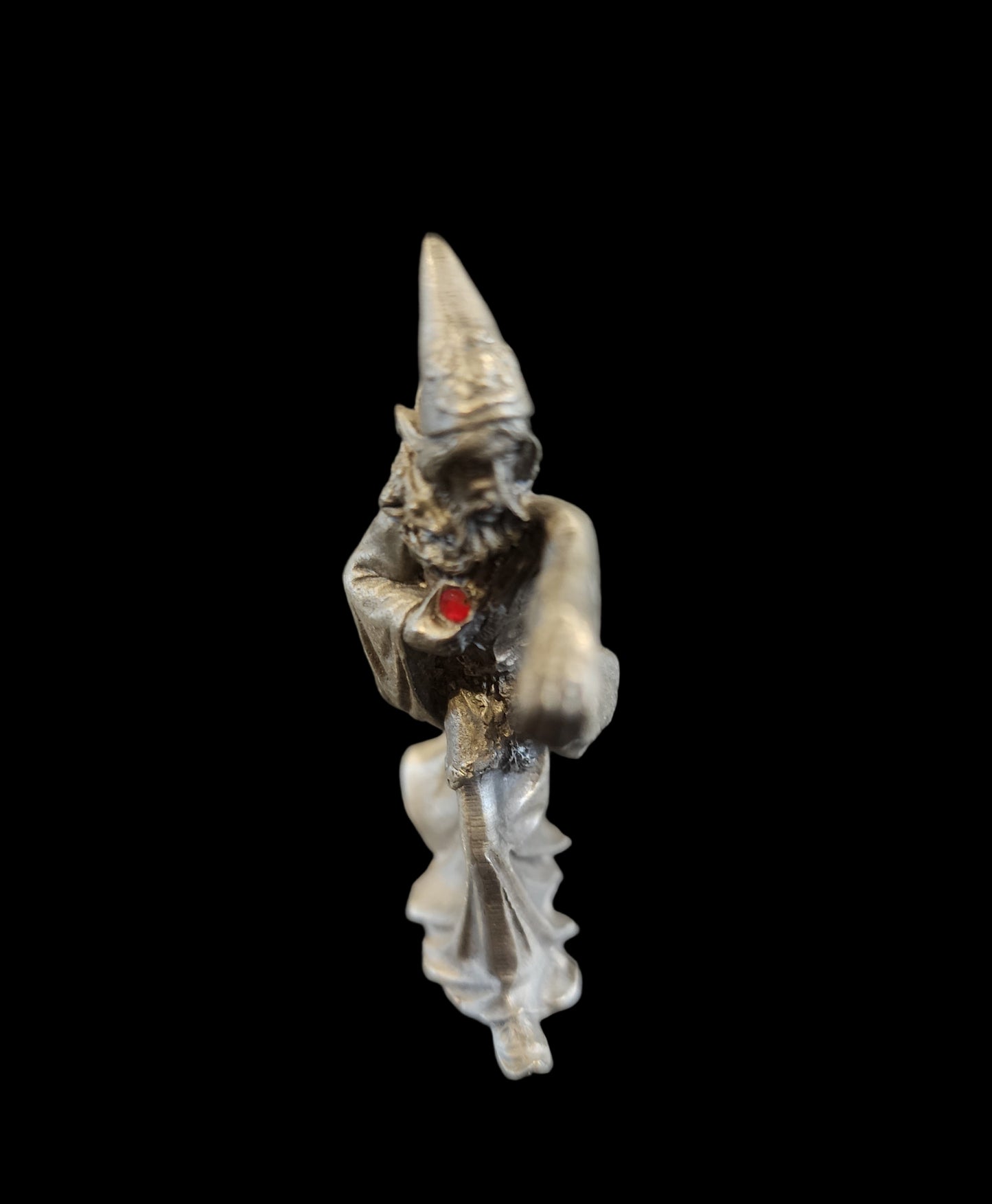 Pewter Wizard Figurine w/Red Gemstone Height: aprox.  2.25” Fantasy