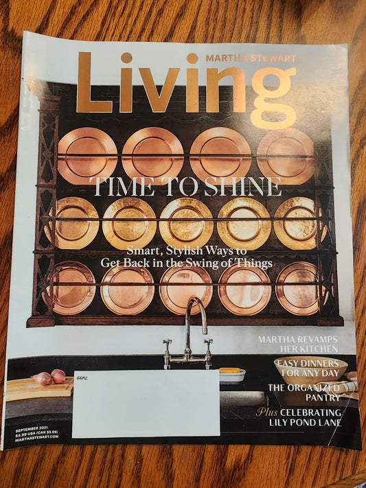 Martha Stewart Living September 2021 Time to Shine Organized Pantry Easy Dinner