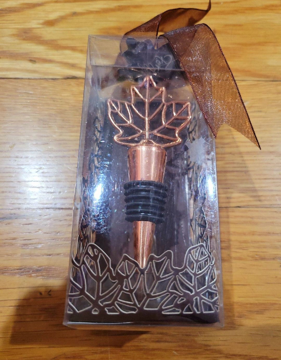 Kate Aspen Fall In Love Maple Leaf Bottle Stopper - New in Box