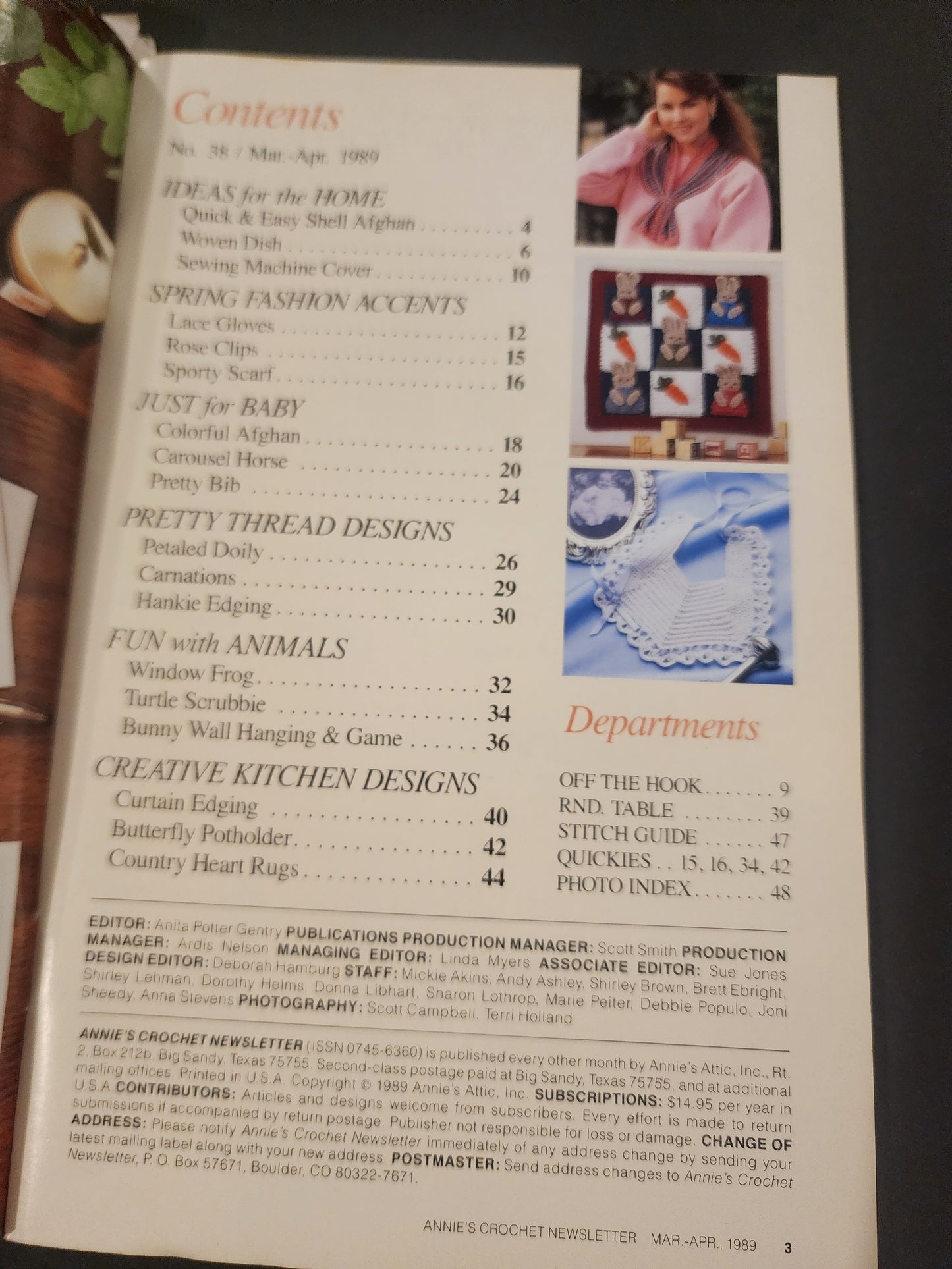 Annie's CROCHET Newsletter #38 & Pattern Club #51 1980s.  2 Books