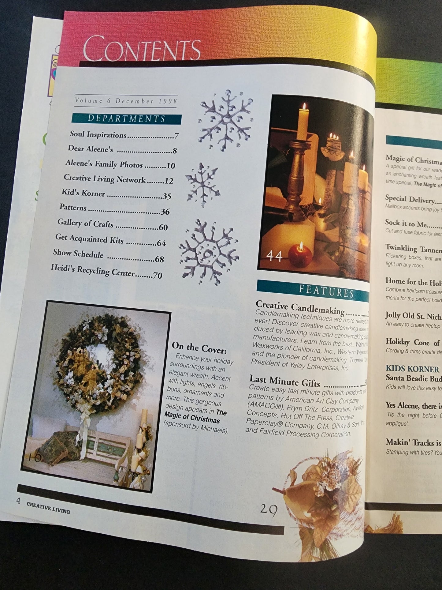 Aleene's Creative Living Dec. 1998 Craft Sewing Quilting craft book
