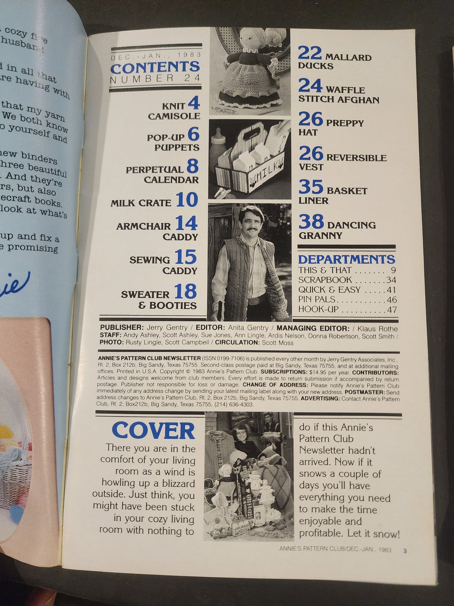 Doll's Annie's Pattern Club Newsletter Booklet & Pattern #39 1986 & #24 1983 Crochet & Needlecraft patterns