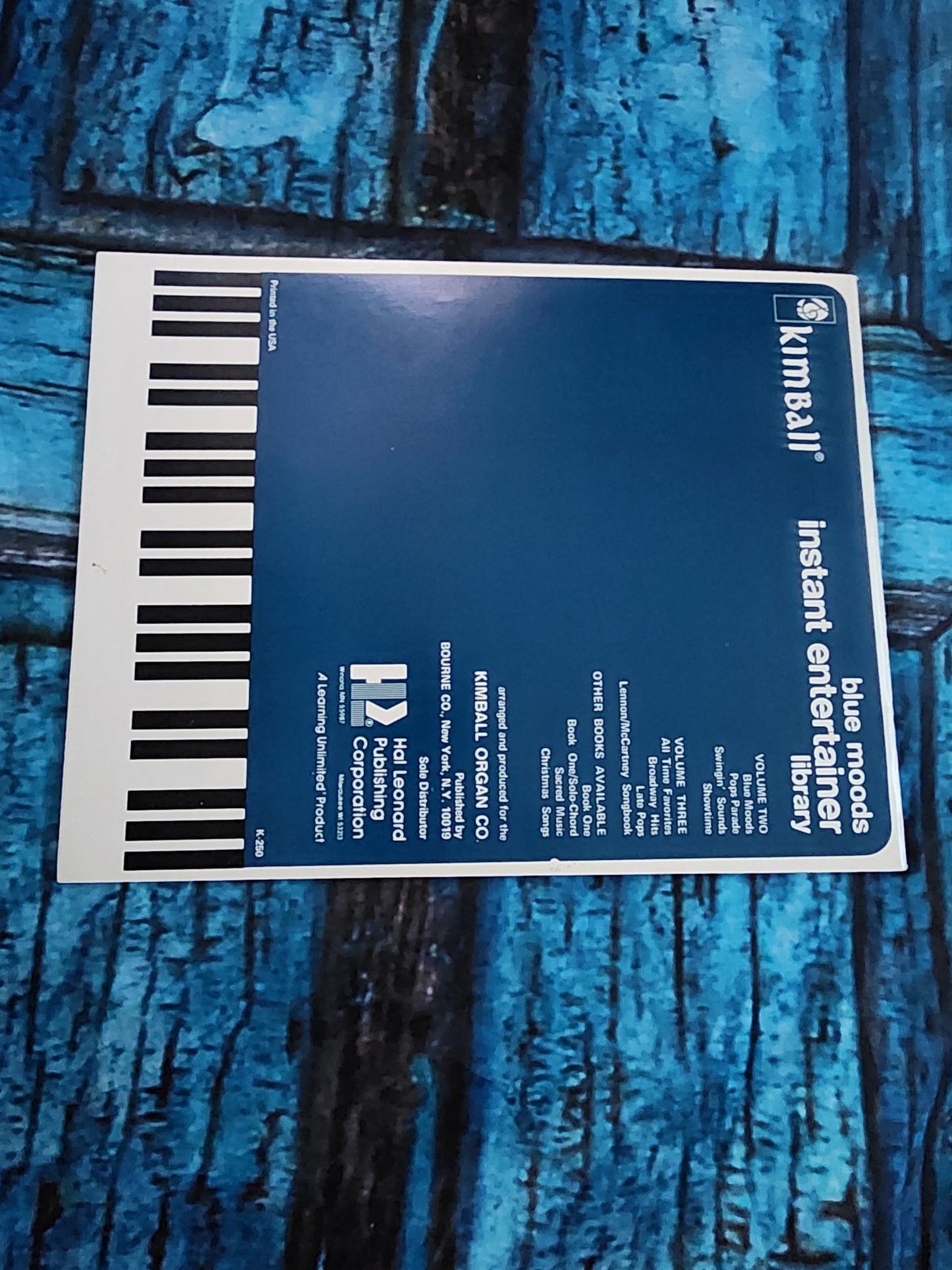 Kimball Instant Entertainer Library Blue Moods Organ Sheet Music Book 1972