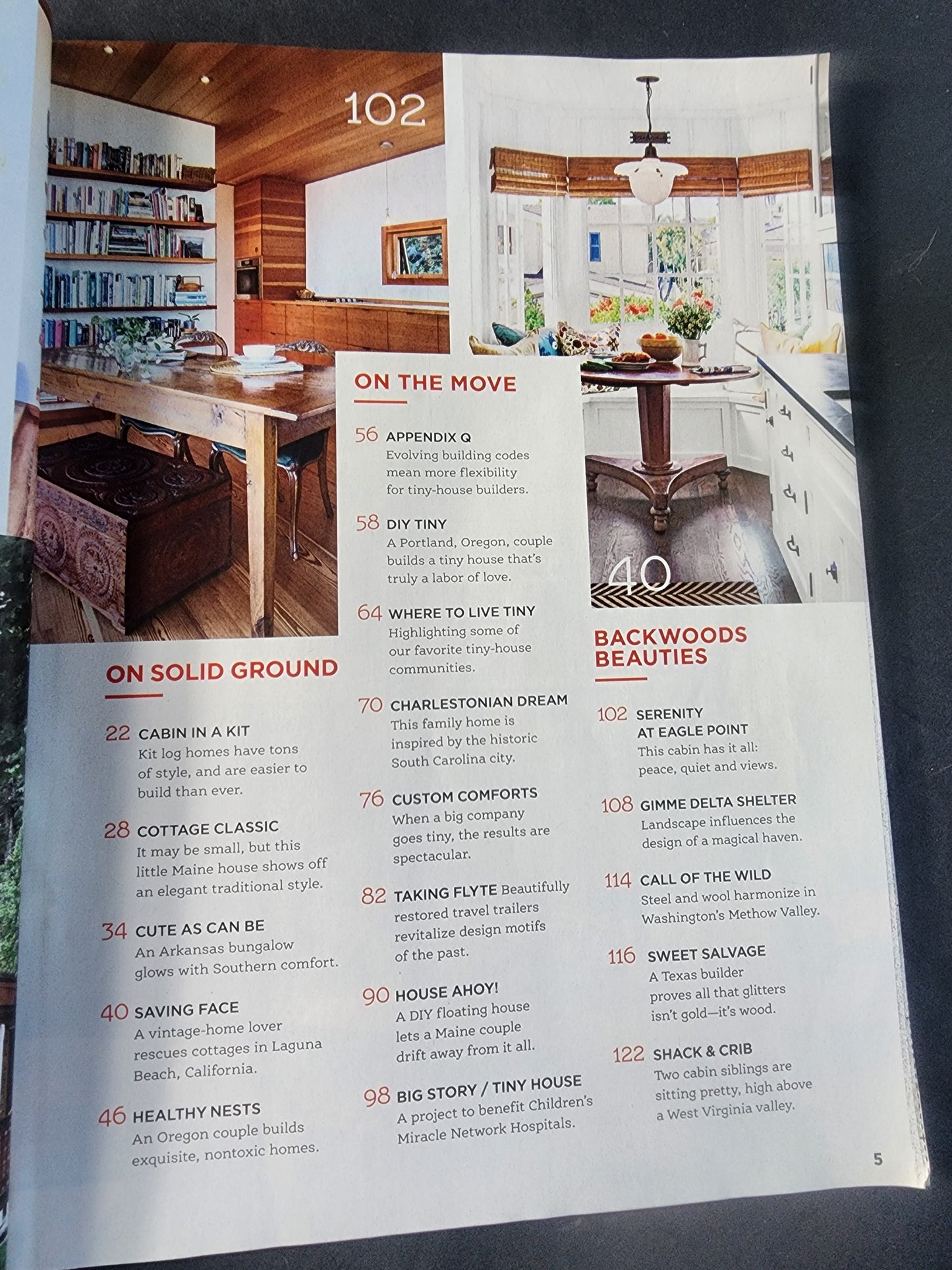 Tiny Homes Magazine - Living Large In Small Houses - 17 Beautiful Homes - Building Checklist!  Get Organized