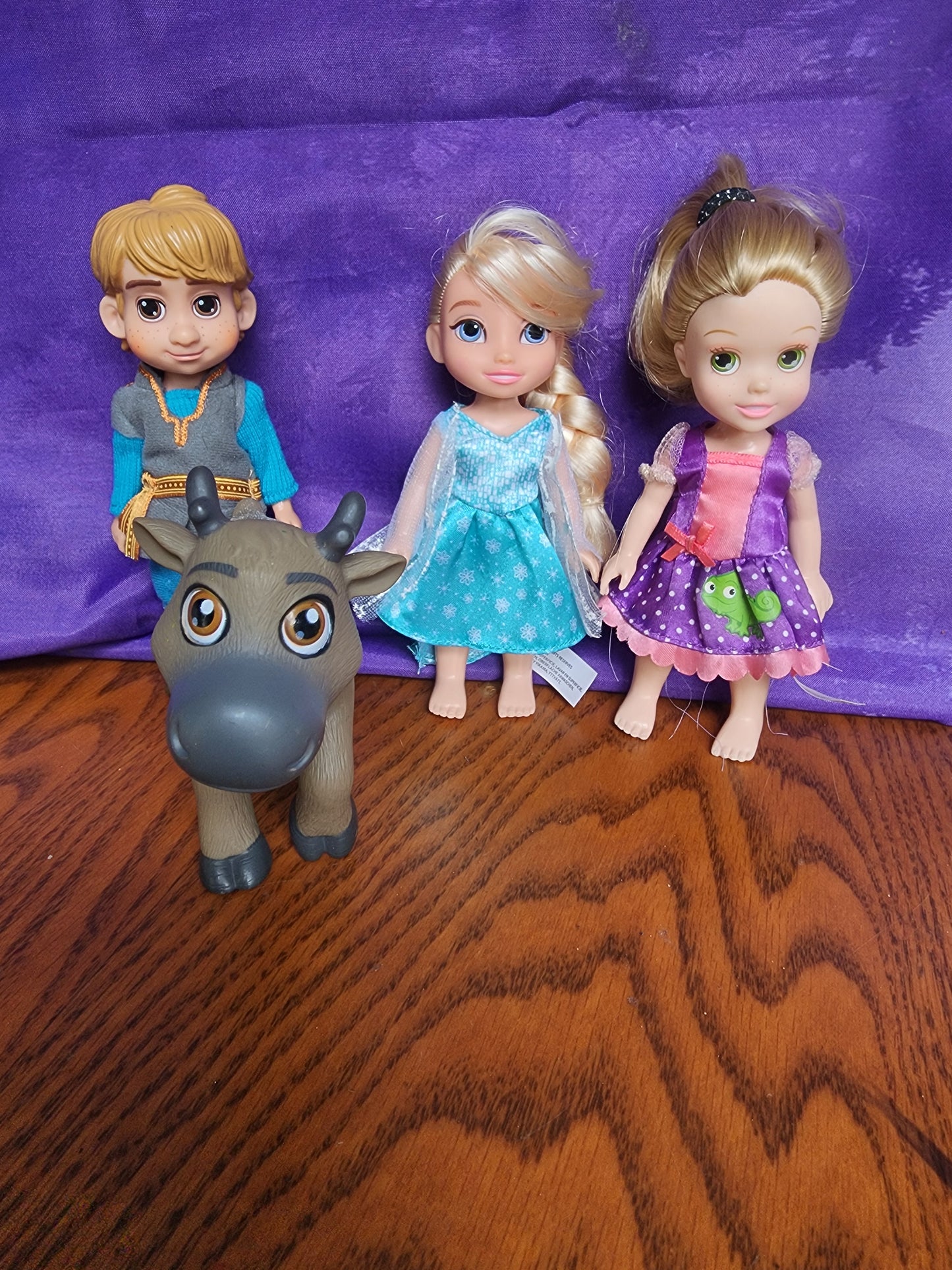Disney Frozen & Tangled Deluxe Petite Doll Set - Elsa, Kristoff, Sven, Rapunzel