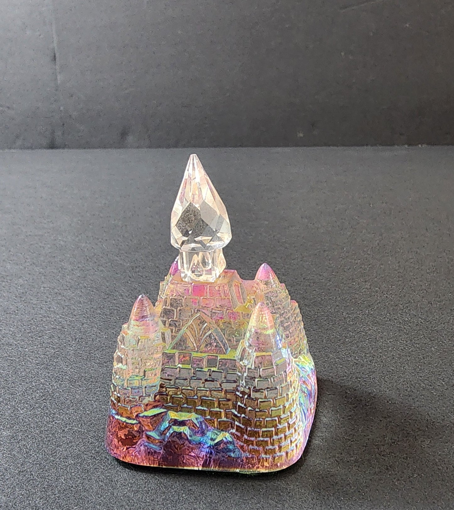 Vintage Swarovski Crystal Figurine Castle aprox. 3" tall in very good condition