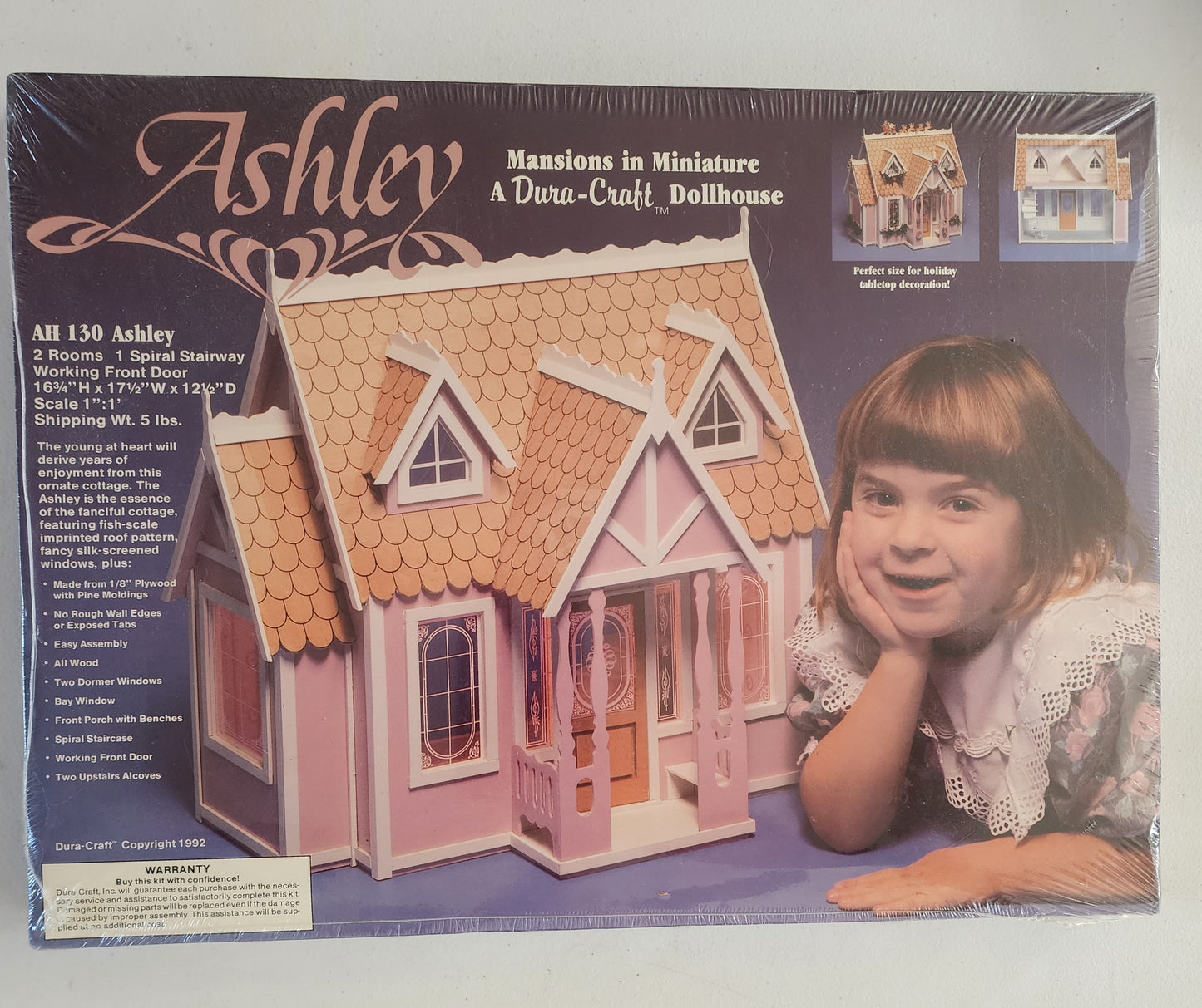 Dura Craft AH130 1992 Ashley Mansions in Miniature Wood Dollhouse Kit