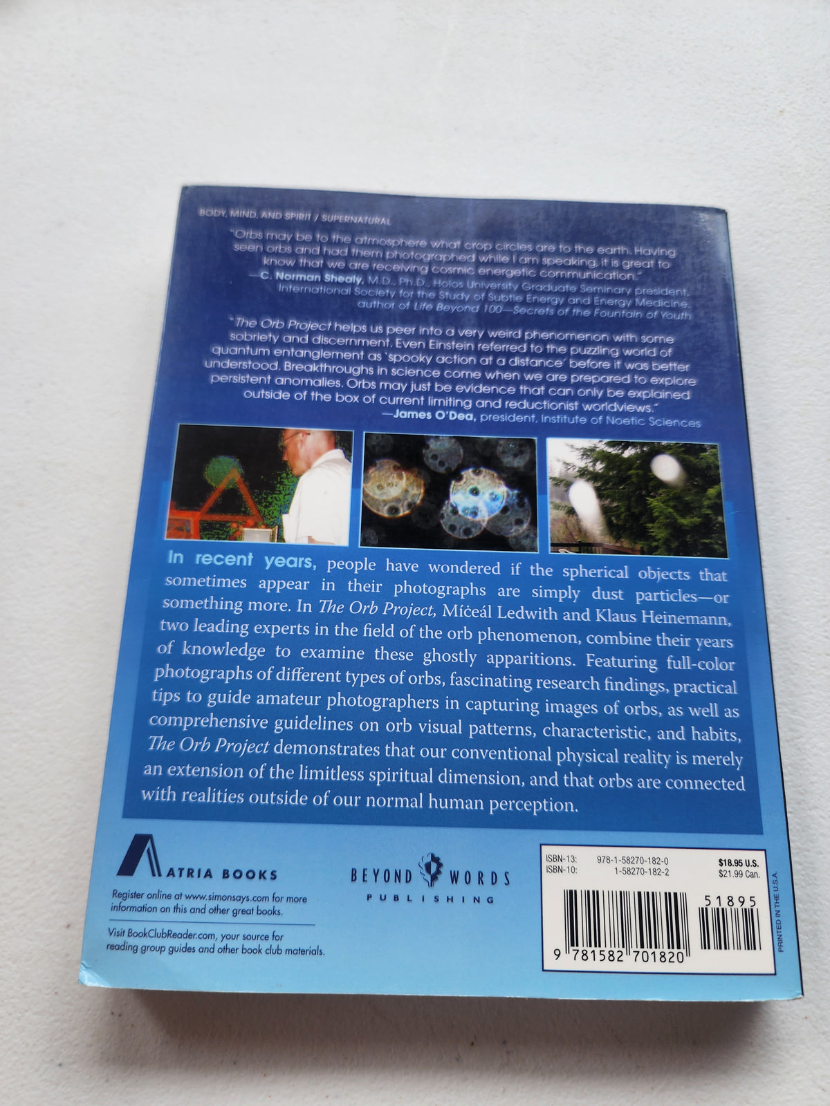 The Orb Project by Mícheál Ledwith & Klaus Heinemann, Paranormal PB Book