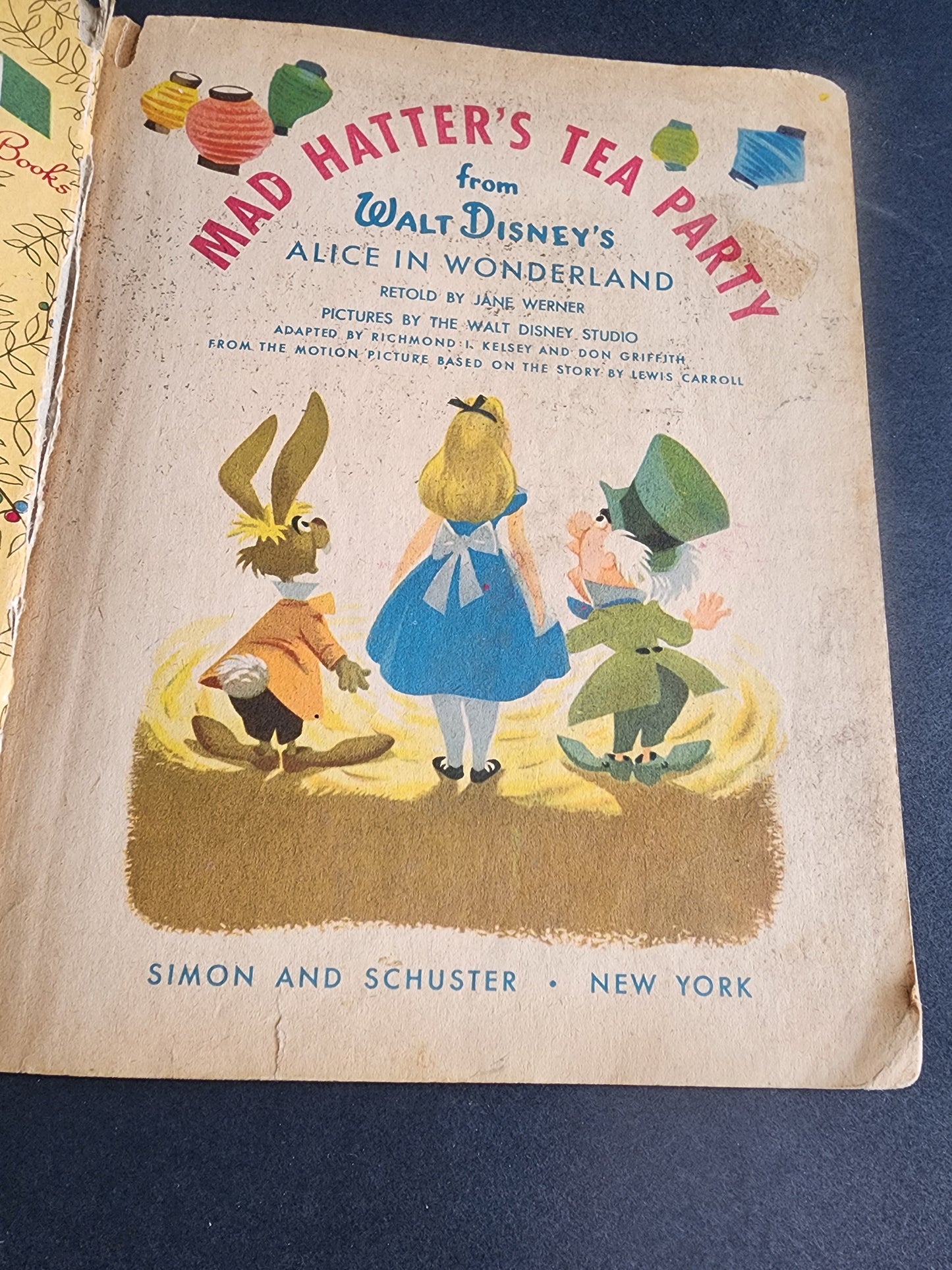 Vintage Mad Hatter's Tea Party from Walt Disney's Alice in Wonderland 1952.